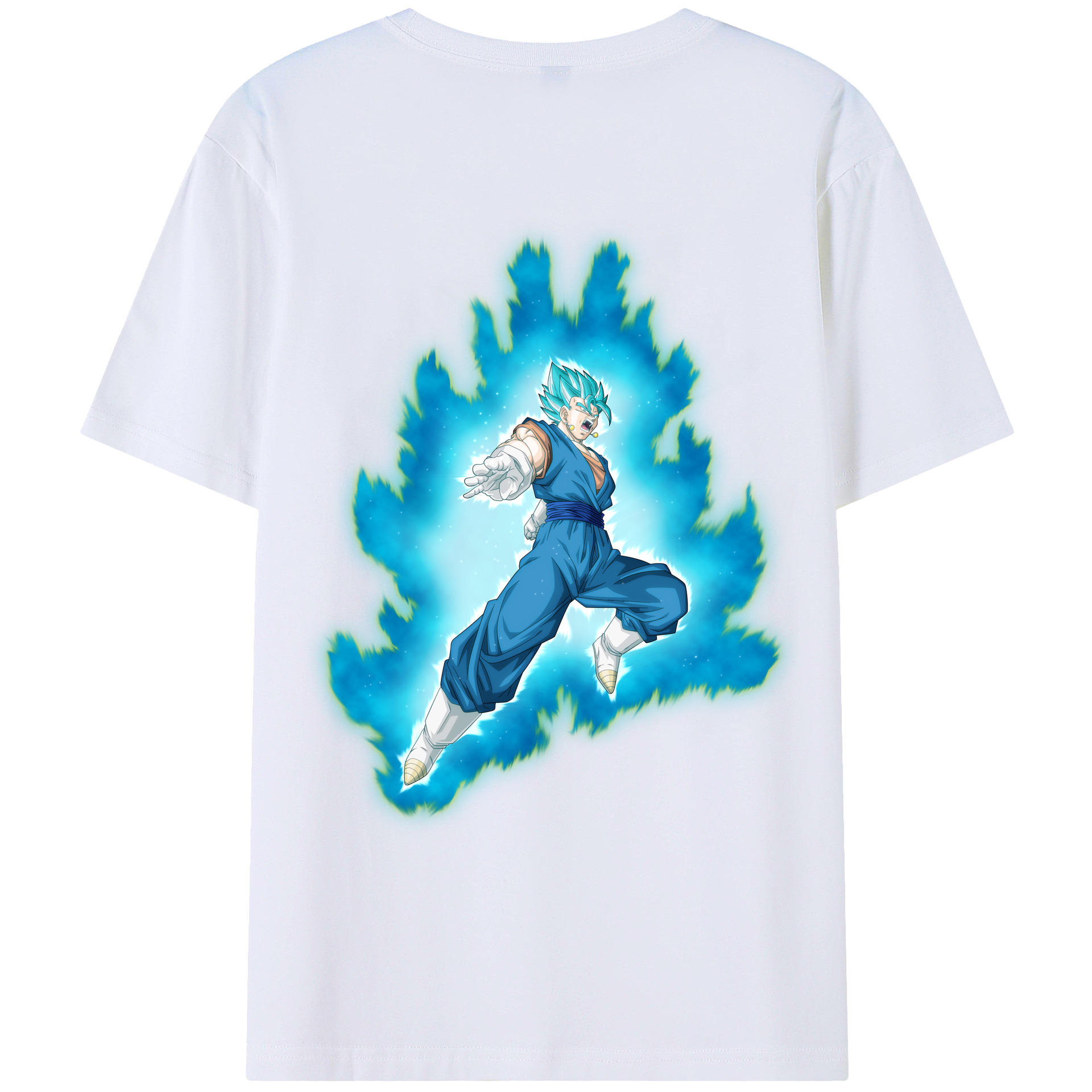 （画像用） ドラゴンボール ベジット DRAGON BALL Vegetto 綿100％ メンズ半袖Tシャツ（バックプリント） 通気性