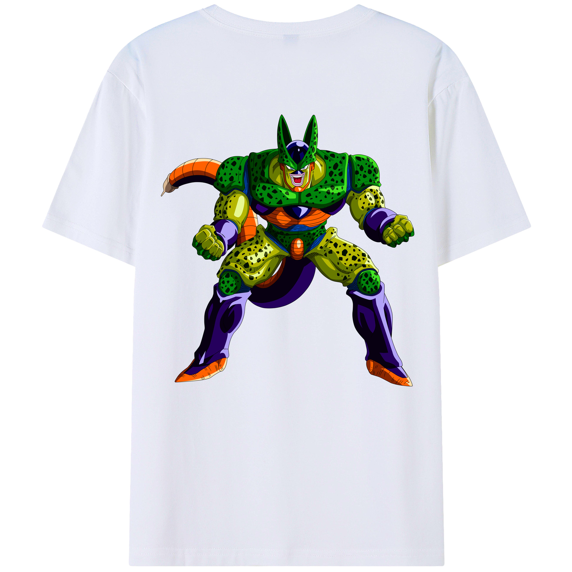 （画像用） ドラゴンボール セル DRAGON BALL Cell 綿100％ メンズ半袖Tシャツ（バックプリント） 通気性