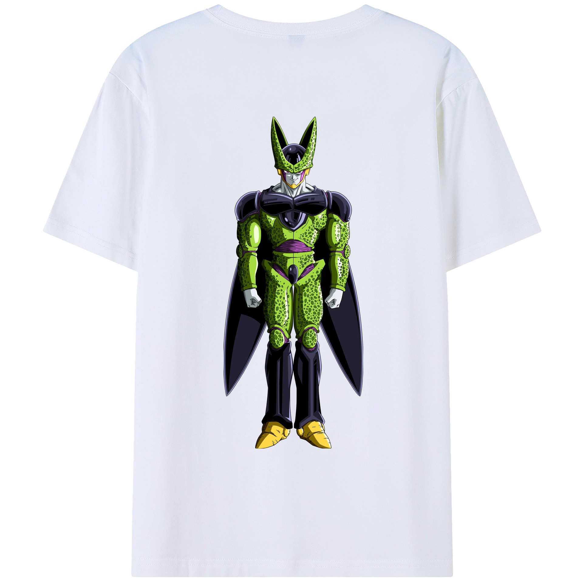 （画像用） ドラゴンボール セル DRAGON BALL Cell 綿100％ メンズ半袖Tシャツ（バックプリント） 通気性