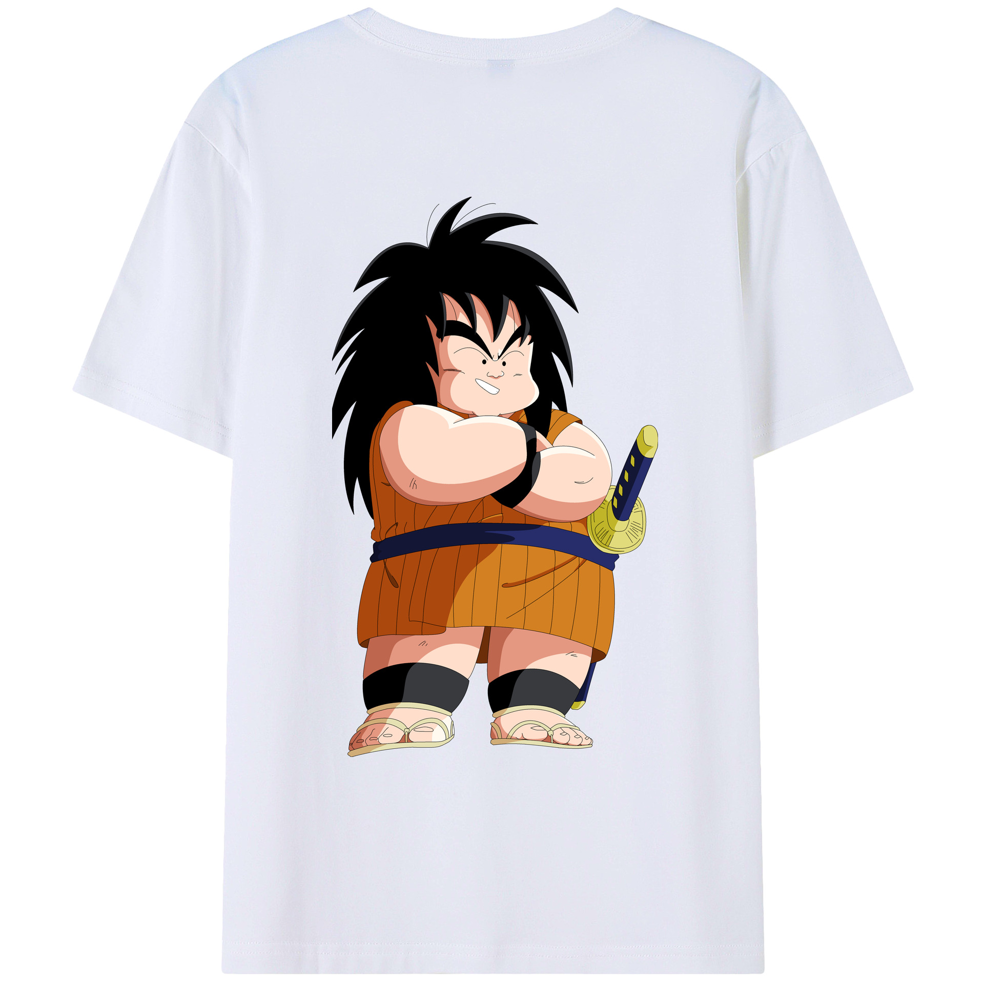 （画像用） ドラゴンボール やじろべえ DRAGON BALL Yajirobe 綿100％ メンズ半袖Tシャツ（バックプリント） 通気性