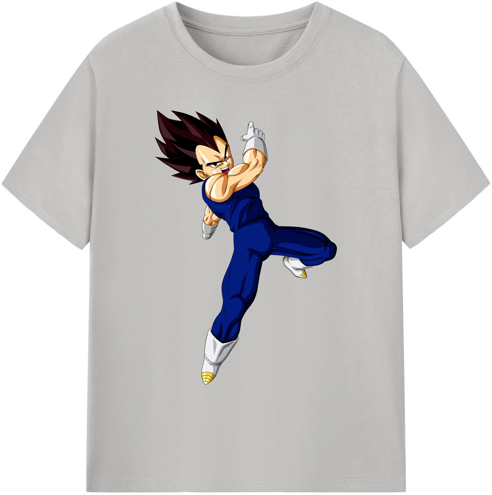 （画像用） ドラゴンボール ベジータ四世（Bejīta Yonsei）DRAGON BALL Vegeta IV 綿100％ メンズ半袖Tシャツ｜肌触りやわらか＆通気性