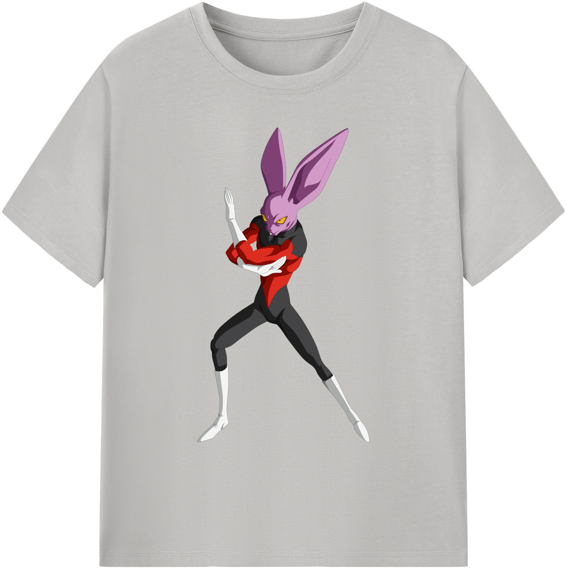（画像用） ドラゴンボール ビルス 破壊神ビルス DRAGON BALL Beerus Birusu 綿100％ メンズ半袖Tシャツ｜肌触りやわらか＆通気性