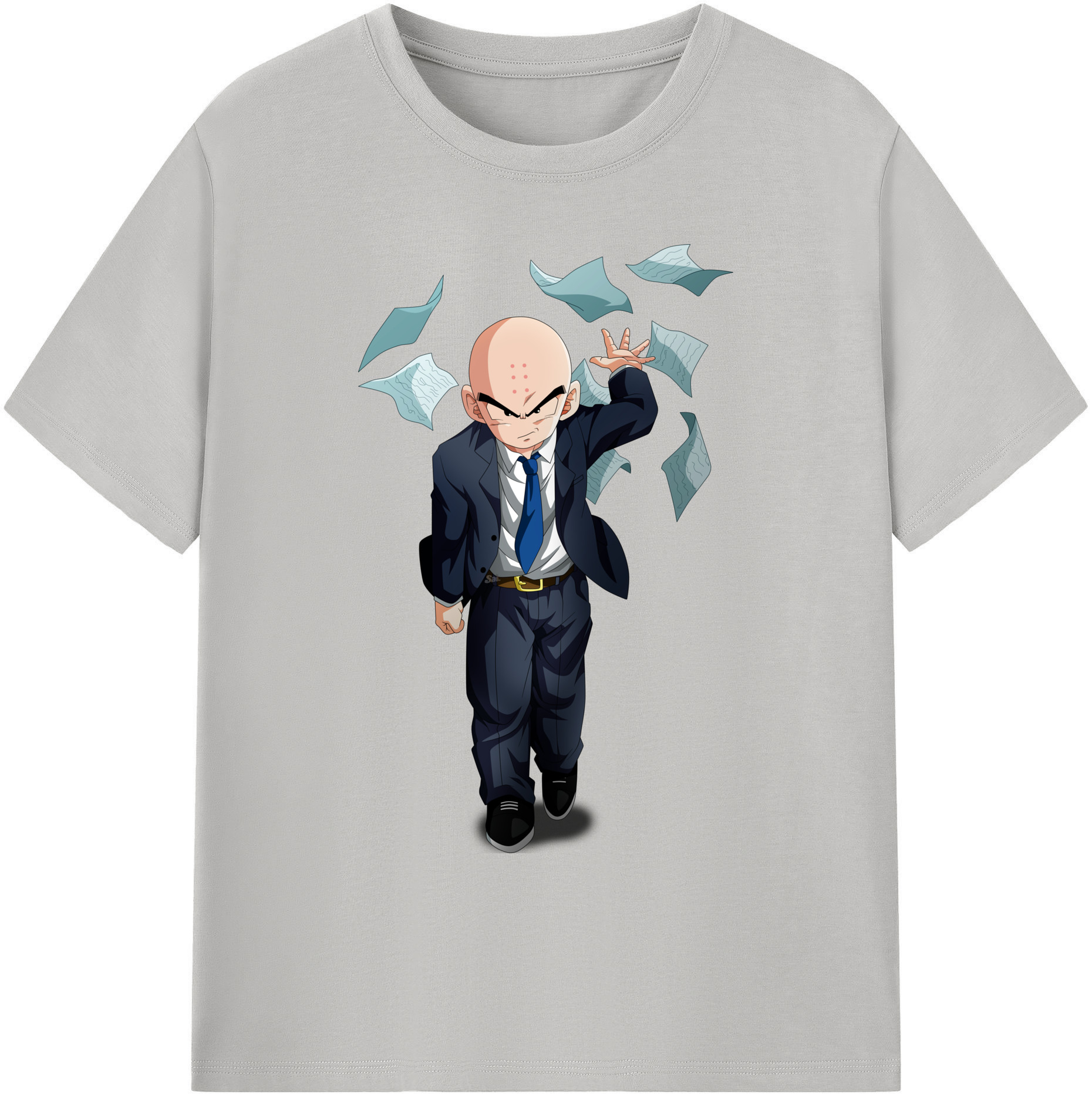 （画像用） ドラゴンボール クリリン DRAGON BALL krillin 綿100％ メンズ半袖Tシャツ｜肌触りやわらか＆通気性