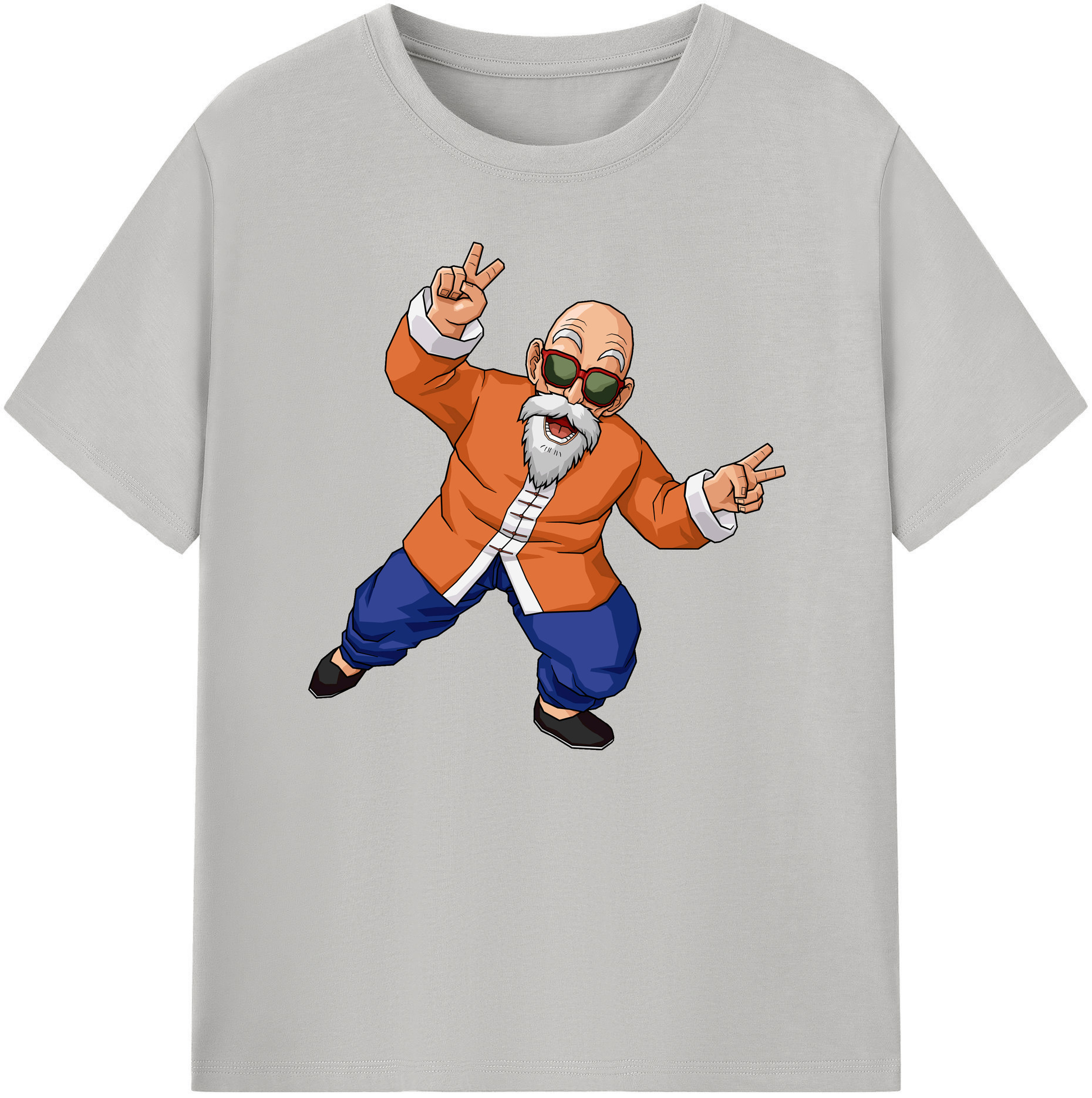 （画像用） ドラゴンボール 亀仙人（かめせんにん） DRAGON BALL Master Roshi Kame Sennin 綿100％ メンズ半袖Tシャツ｜肌触りやわらか＆通気性