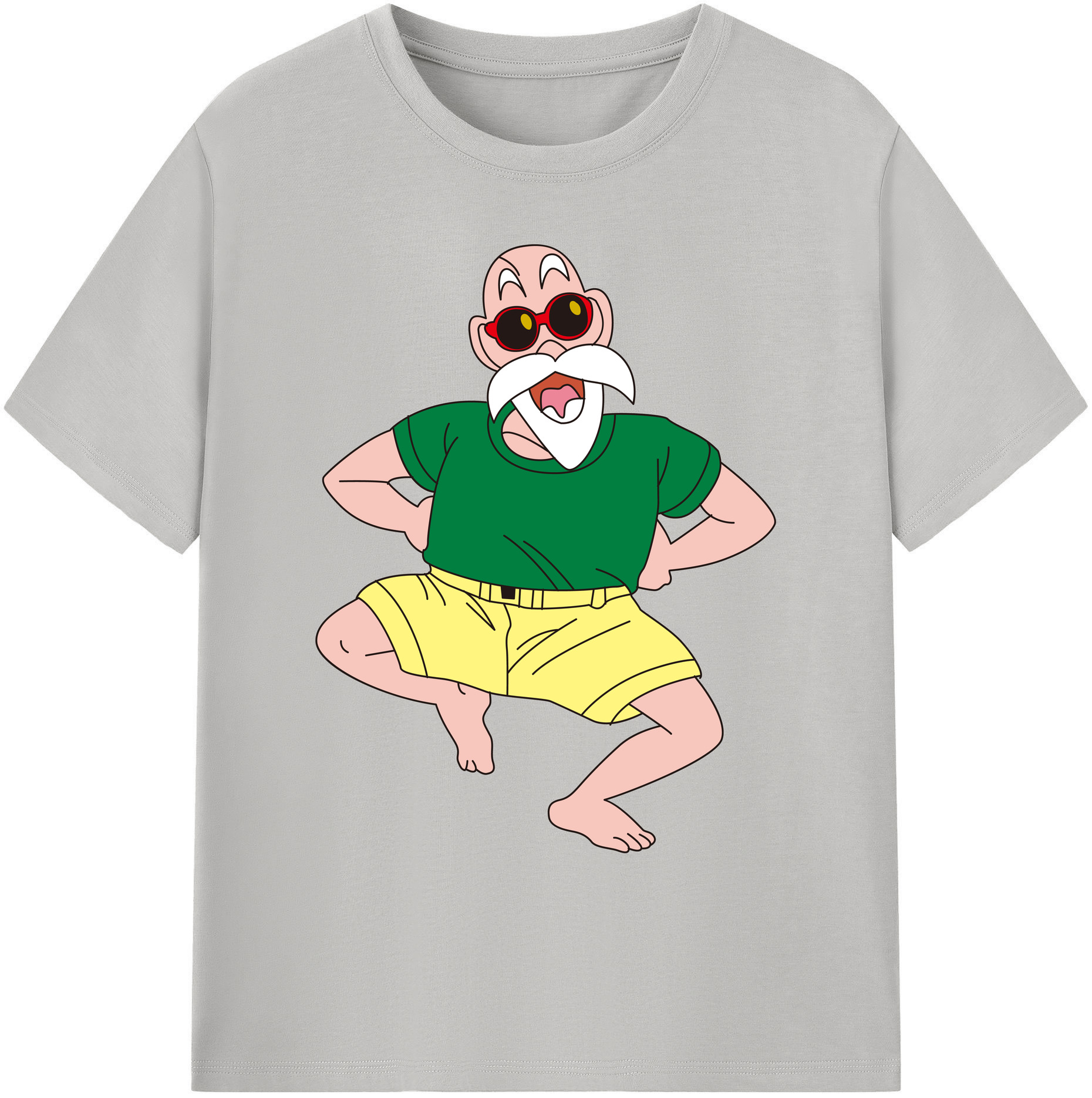 （画像用） ドラゴンボール 亀仙人（かめせんにん） DRAGON BALL Master Roshi Kame Sennin 綿100％ メンズ半袖Tシャツ｜肌触りやわらか＆通気性