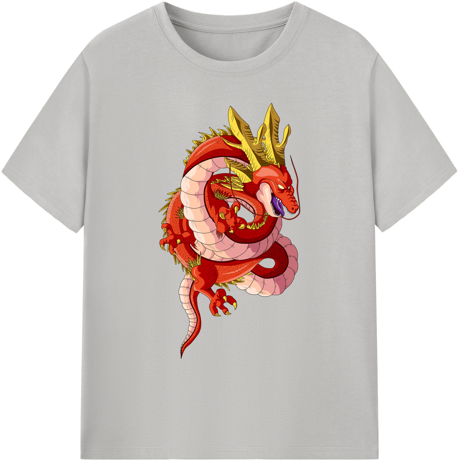 （画像用） ドラゴンボール 神龍 シェンロン DRAGON BALL Shenron 綿100％ メンズ半袖Tシャツ｜肌触りやわらか＆通気性