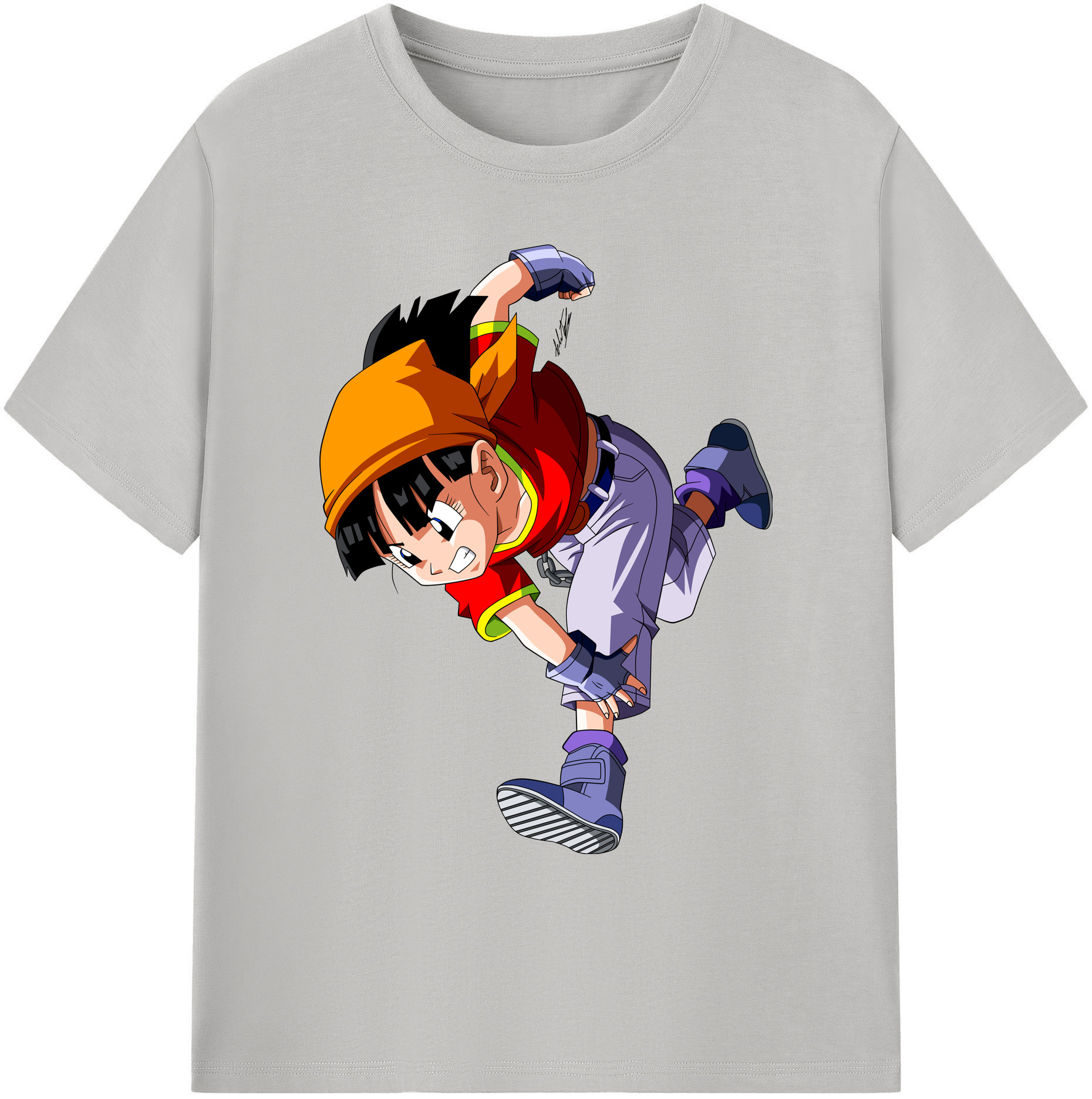 （画像用） ドラゴンボール パン DRAGON BALL Pan 綿100％ メンズ半袖Tシャツ｜肌触りやわらか＆通気性
