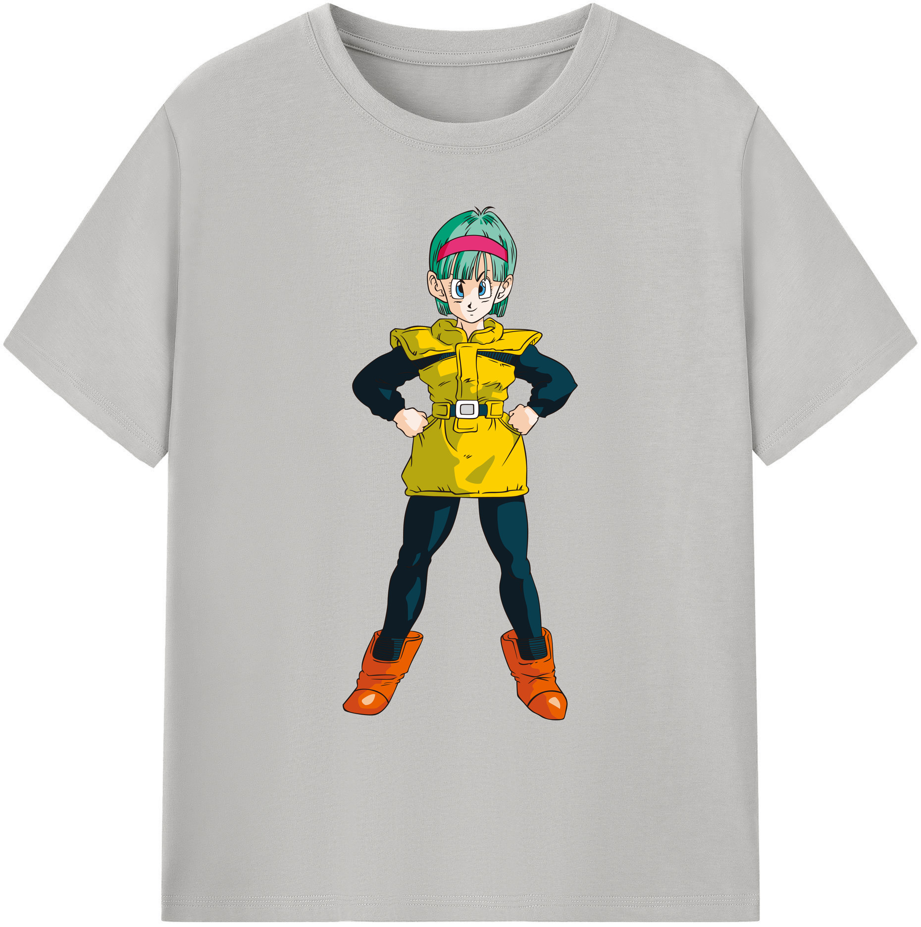 （画像用） ドラゴンボール ブルマ DRAGON BALL Bulma 綿100％ メンズ半袖Tシャツ｜肌触りやわらか＆通気性