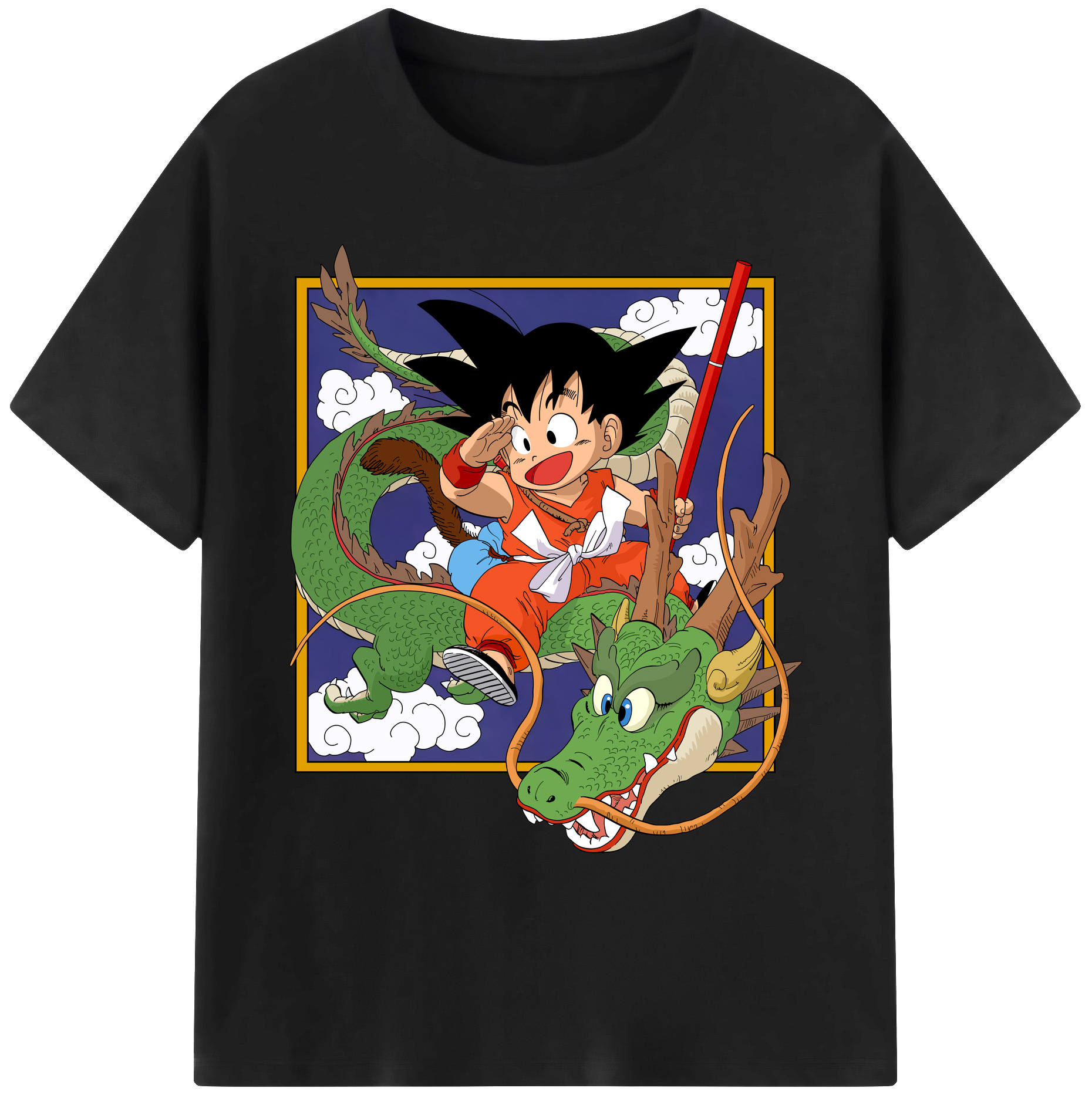 （画像用） ドラゴンボール 孫悟空（そん ごくう）Son Goku カカロット DRAGON BALL Kakarotto 綿100％ メンズ半袖Tシャツ｜肌触りやわらか＆通気性