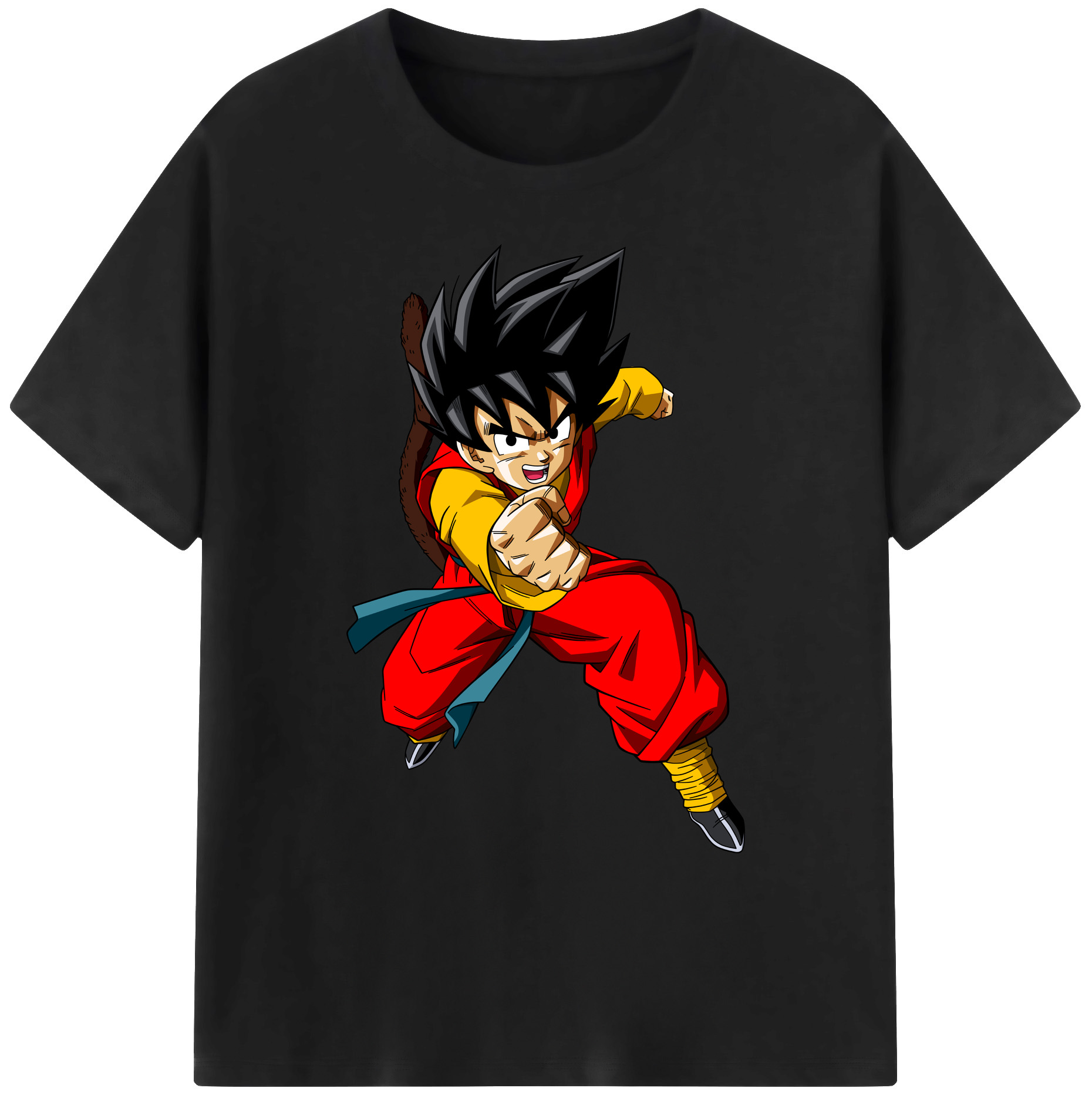 （画像用） ドラゴンボール 孫悟空（そん ごくう）Son Goku カカロット DRAGON BALL Kakarotto 綿100％ メンズ半袖Tシャツ｜肌触りやわらか＆通気性