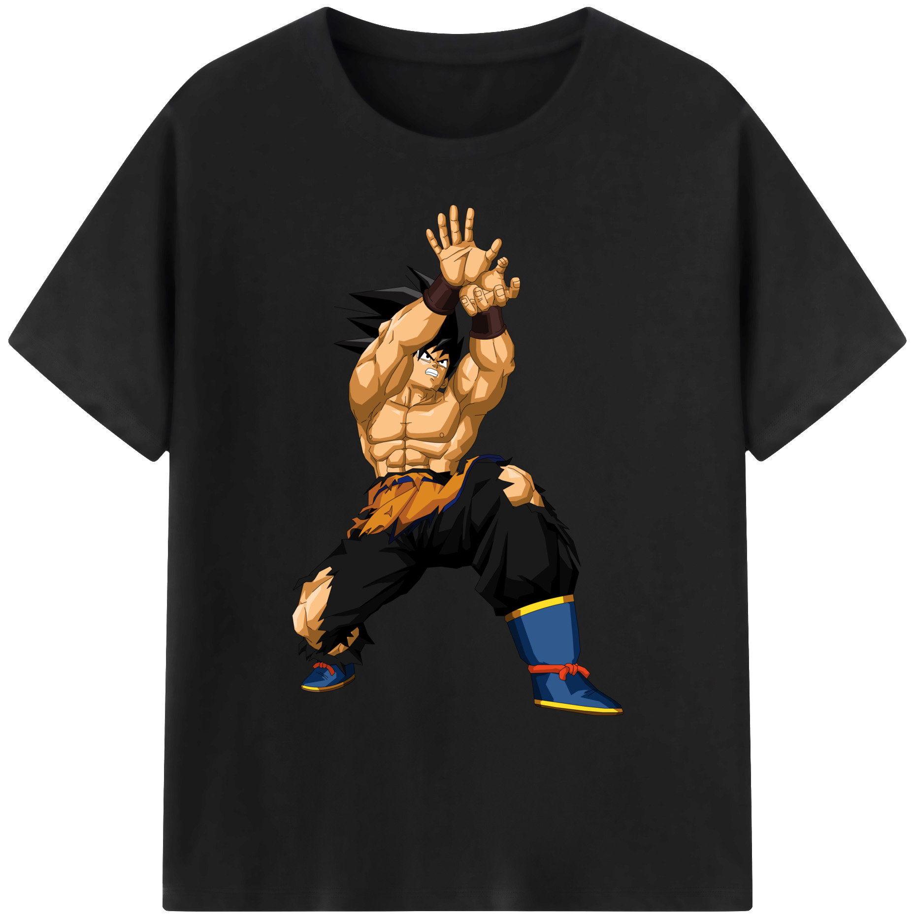 （画像用） ドラゴンボール 孫悟空（そん ごくう）Son Goku カカロット DRAGON BALL Kakarotto 綿100％ メンズ半袖Tシャツ｜肌触りやわらか＆通気性