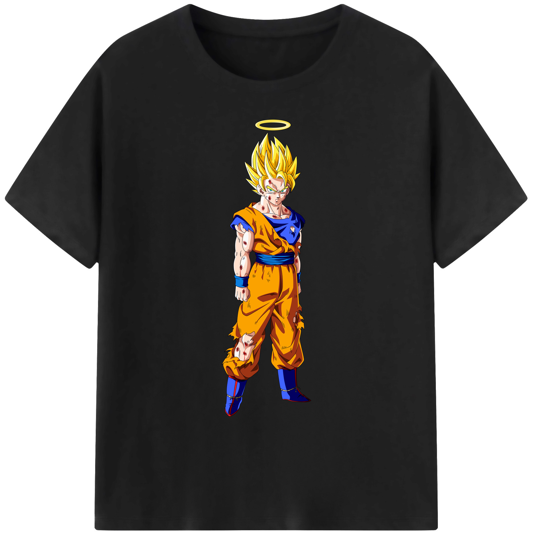 （画像用） ドラゴンボール 孫悟空（そん ごくう）Son Goku カカロット DRAGON BALL Kakarotto 綿100％ メンズ半袖Tシャツ｜肌触りやわらか＆通気性