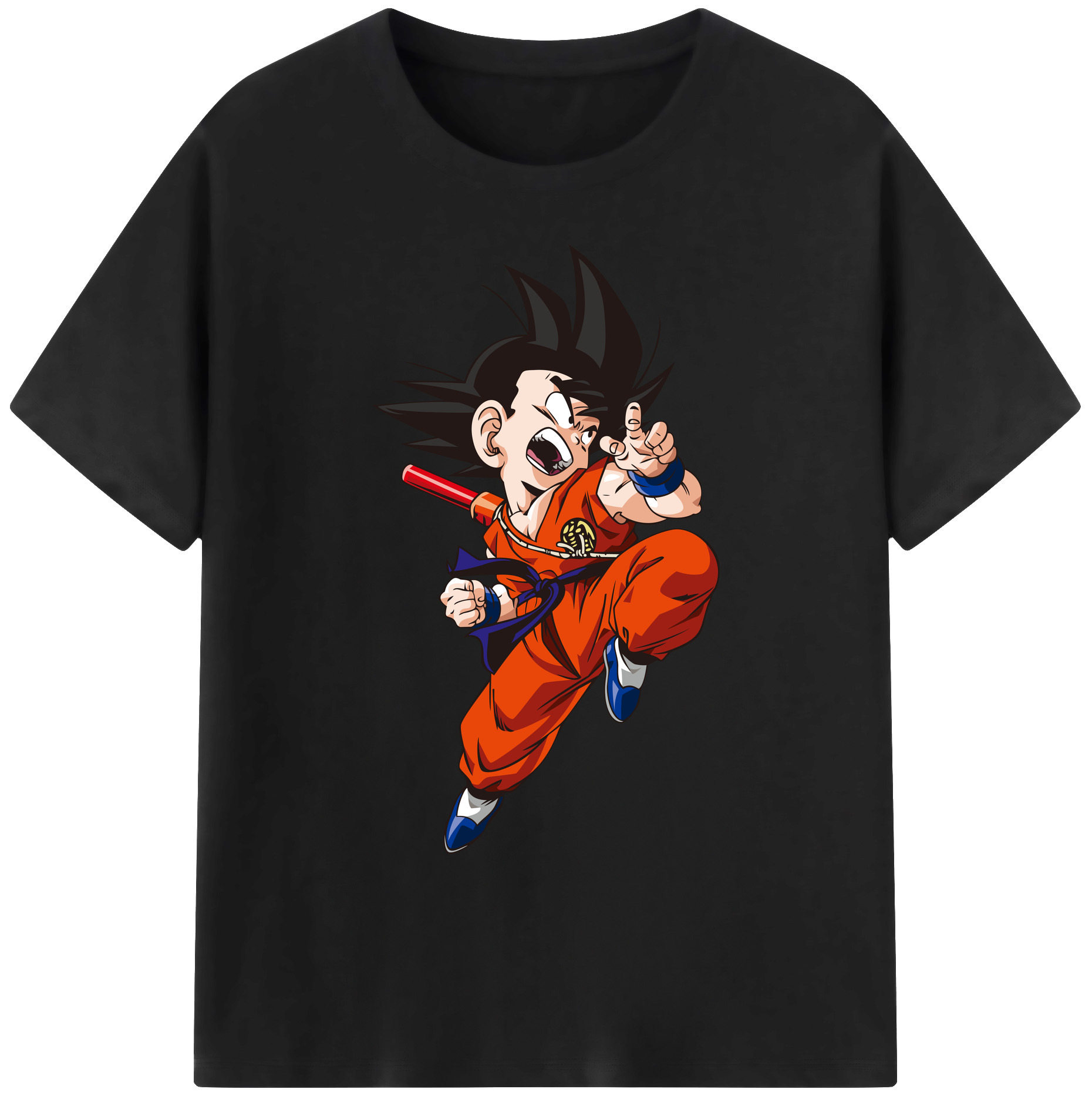 （画像用） ドラゴンボール 孫悟空（そん ごくう）Son Goku カカロット DRAGON BALL Kakarotto 綿100％ メンズ半袖Tシャツ｜肌触りやわらか＆通気性