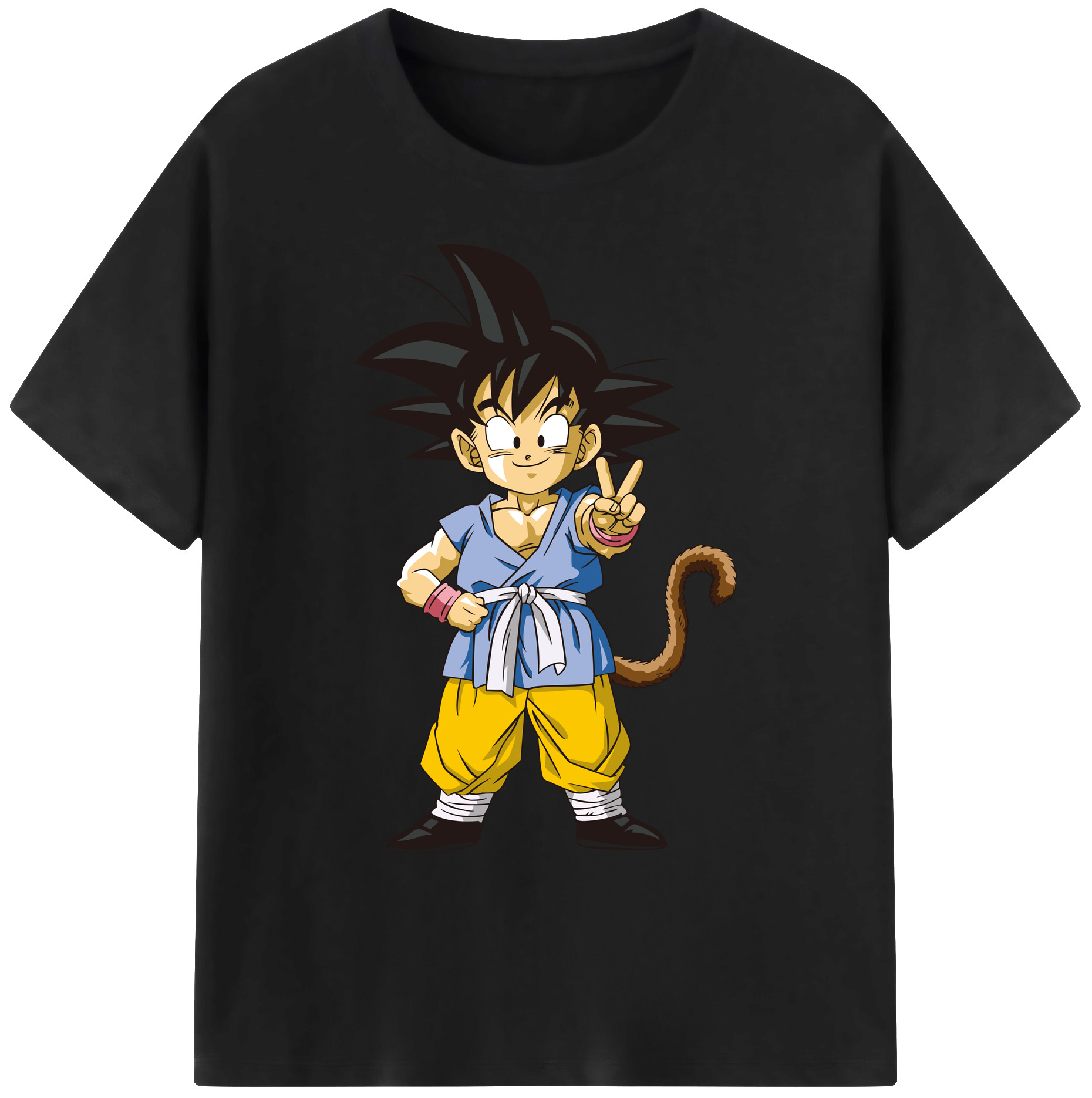 （画像用） ドラゴンボール 孫悟空（そん ごくう）Son Goku カカロット DRAGON BALL Kakarotto 綿100％ メンズ半袖Tシャツ｜肌触りやわらか＆通気性