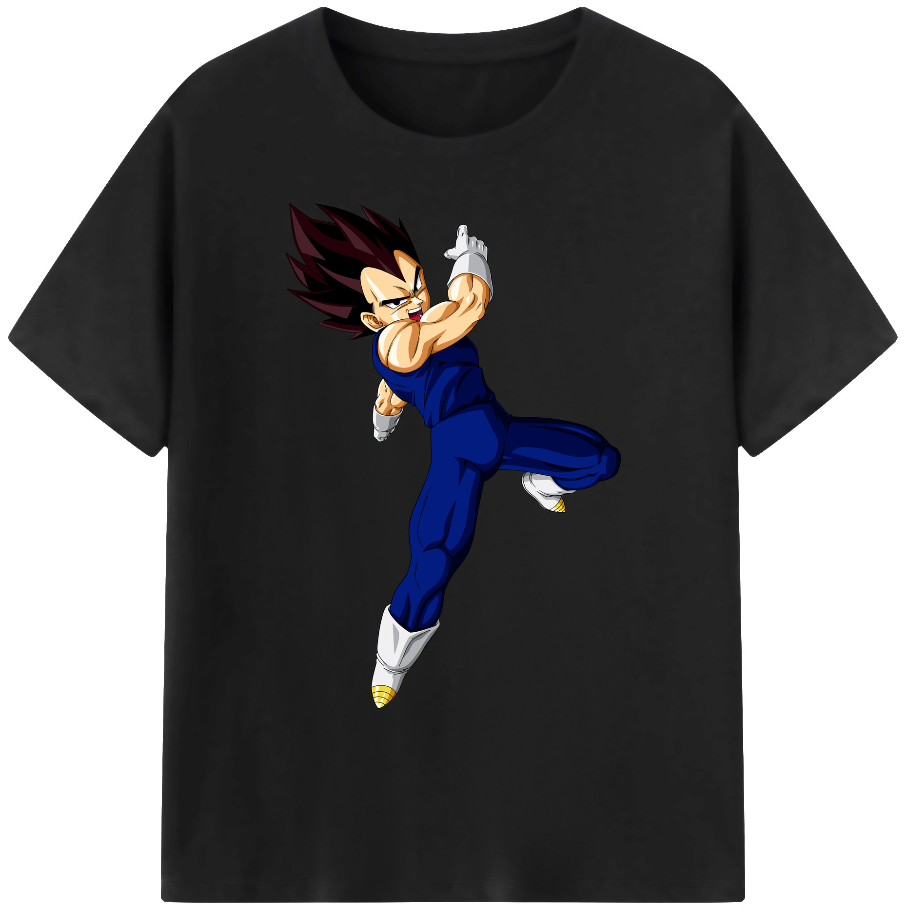 （画像用） ドラゴンボール ベジータ四世（Bejīta Yonsei）DRAGON BALL Vegeta IV 綿100％ メンズ半袖Tシャツ｜肌触りやわらか＆通気性