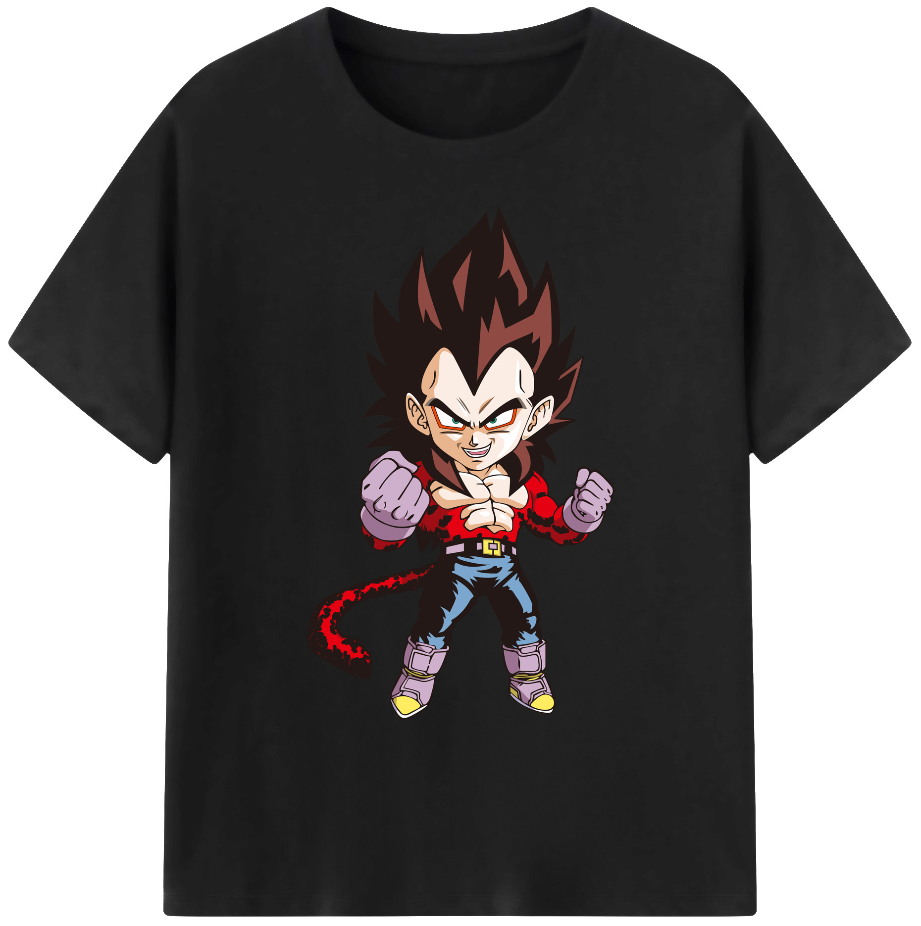 （画像用） ドラゴンボール ベジータ四世（Bejīta Yonsei）DRAGON BALL Vegeta IV 綿100％ メンズ半袖Tシャツ｜肌触りやわらか＆通気性