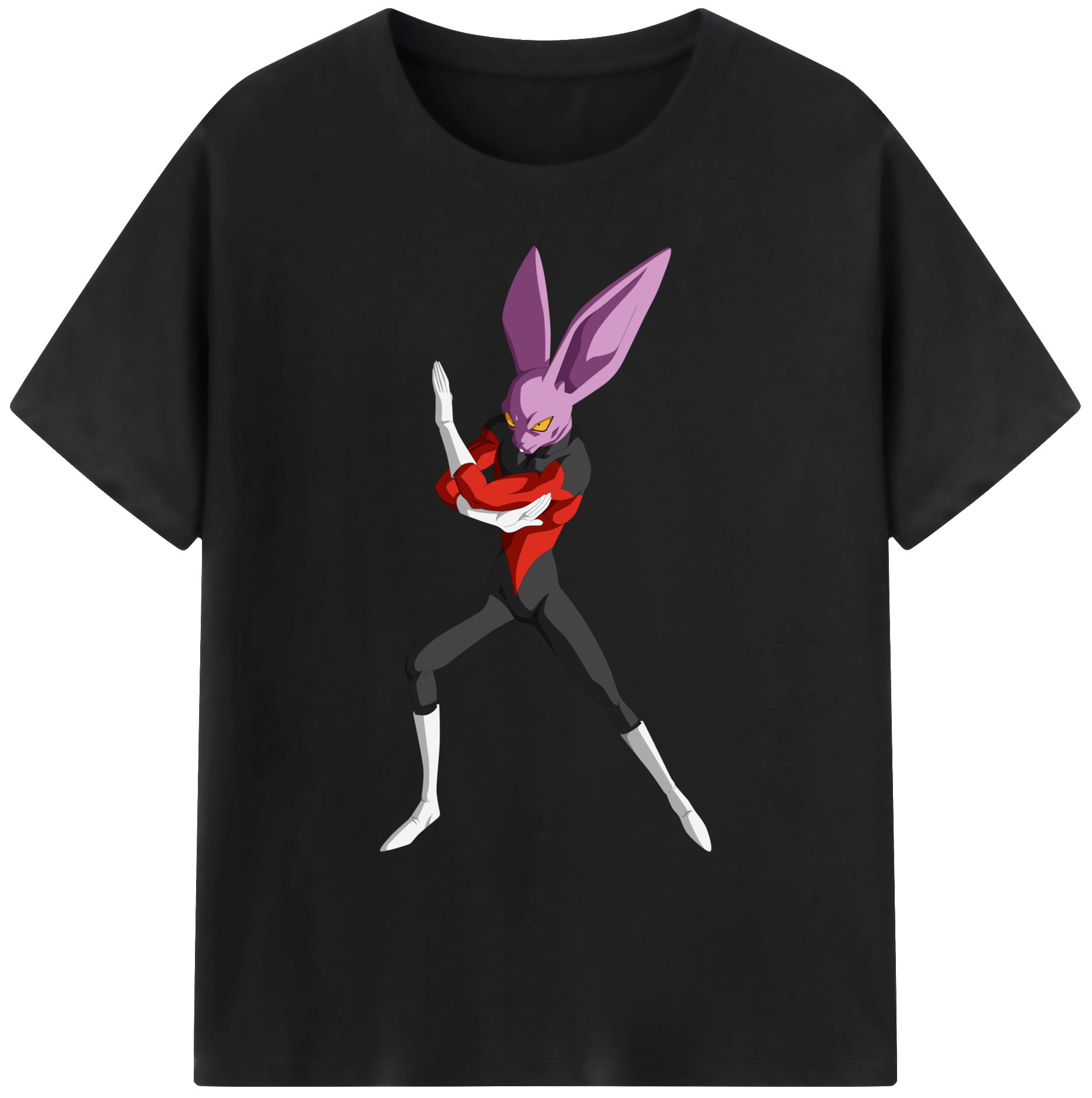 （画像用） ドラゴンボール ビルス 破壊神ビルス DRAGON BALL Beerus Birusu 綿100％ メンズ半袖Tシャツ｜肌触りやわらか＆通気性
