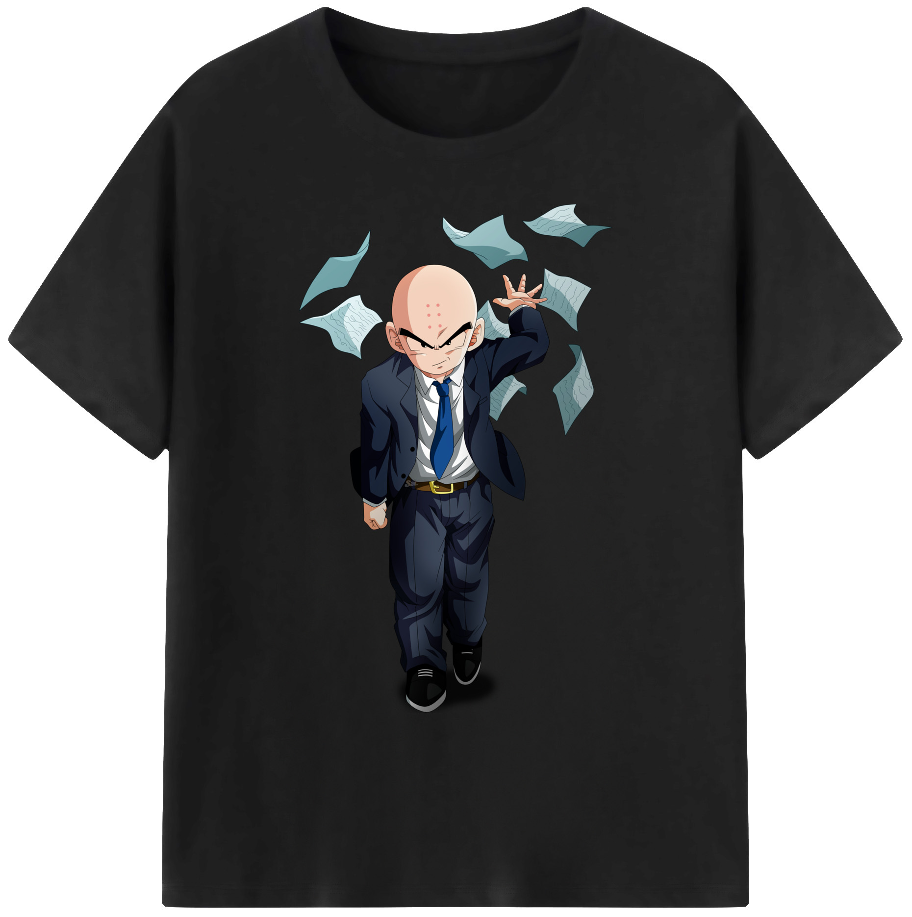 （画像用） ドラゴンボール クリリン DRAGON BALL krillin 綿100％ メンズ半袖Tシャツ｜肌触りやわらか＆通気性