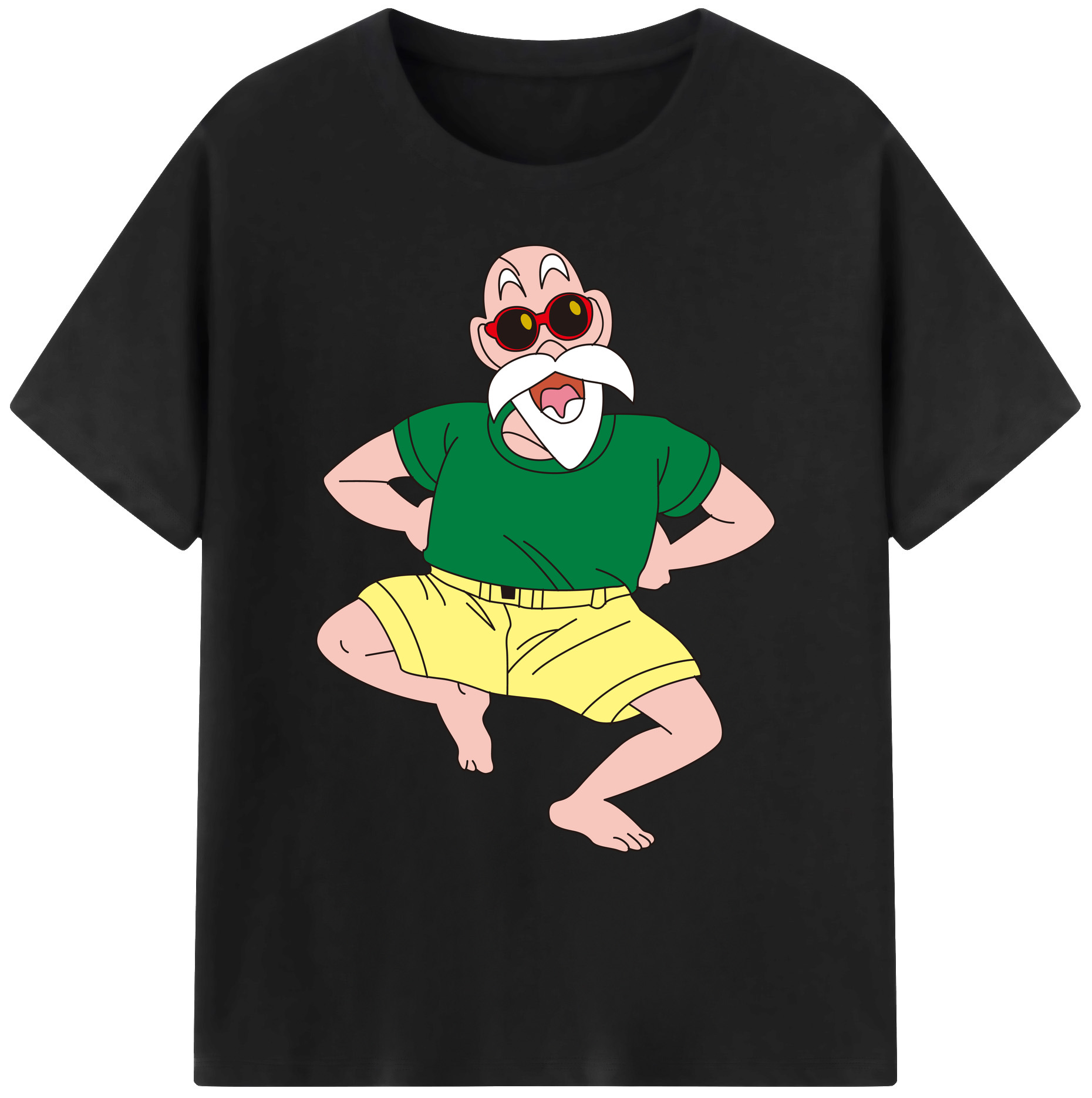 （画像用） ドラゴンボール 亀仙人（かめせんにん） DRAGON BALL Master Roshi Kame Sennin 綿100％ メンズ半袖Tシャツ｜肌触りやわらか＆通気性