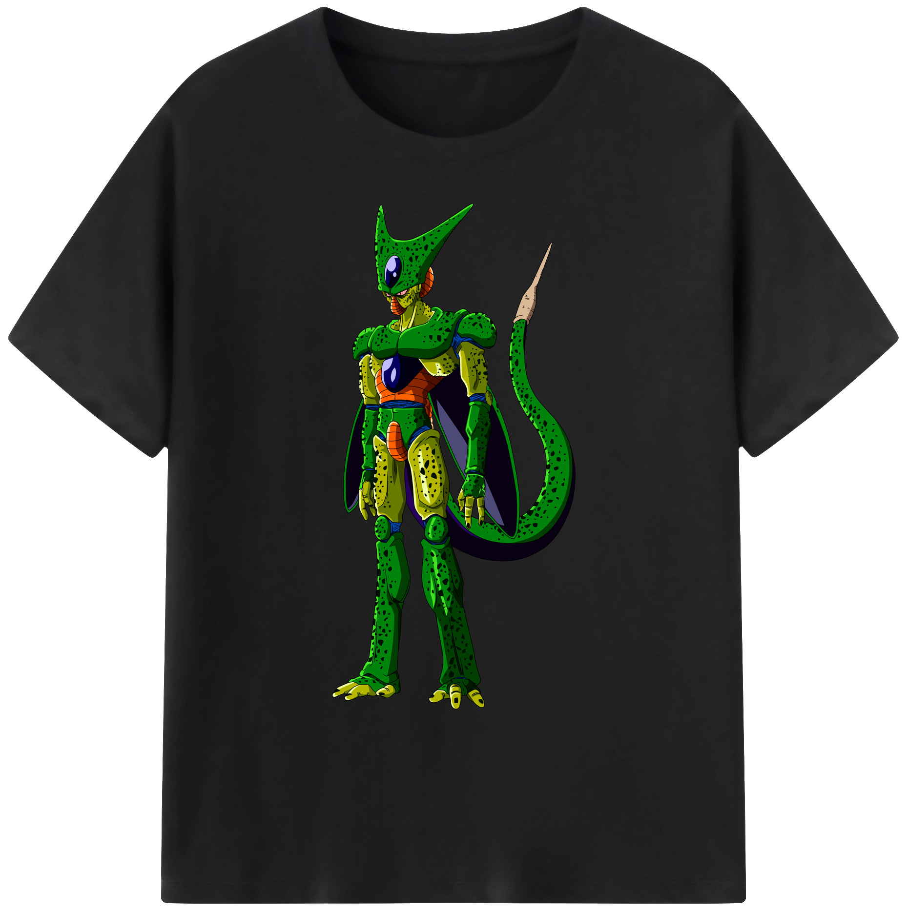 （画像用） ドラゴンボール セル DRAGON BALL Cell 綿100％ メンズ半袖Tシャツ｜肌触りやわらか＆通気性