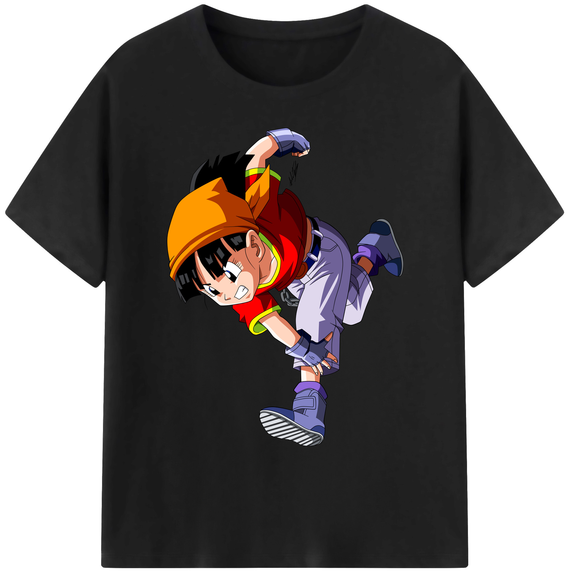 （画像用） ドラゴンボール パン DRAGON BALL Pan 綿100％ メンズ半袖Tシャツ｜肌触りやわらか＆通気性