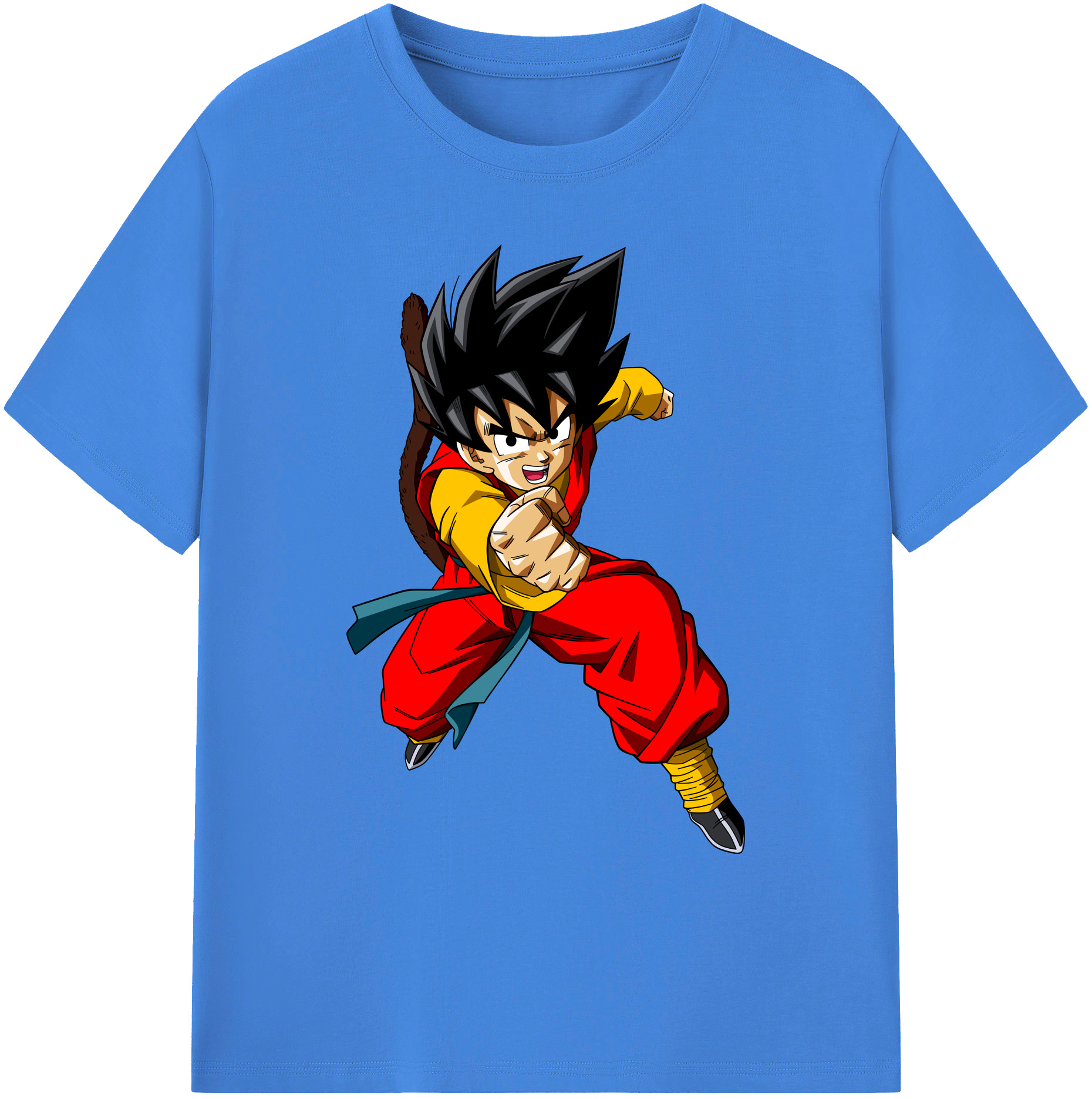 （画像用） ドラゴンボール 孫悟空（そん ごくう）Son Goku カカロット DRAGON BALL Kakarotto 綿100％ メンズ半袖Tシャツ｜肌触りやわらか＆通気性