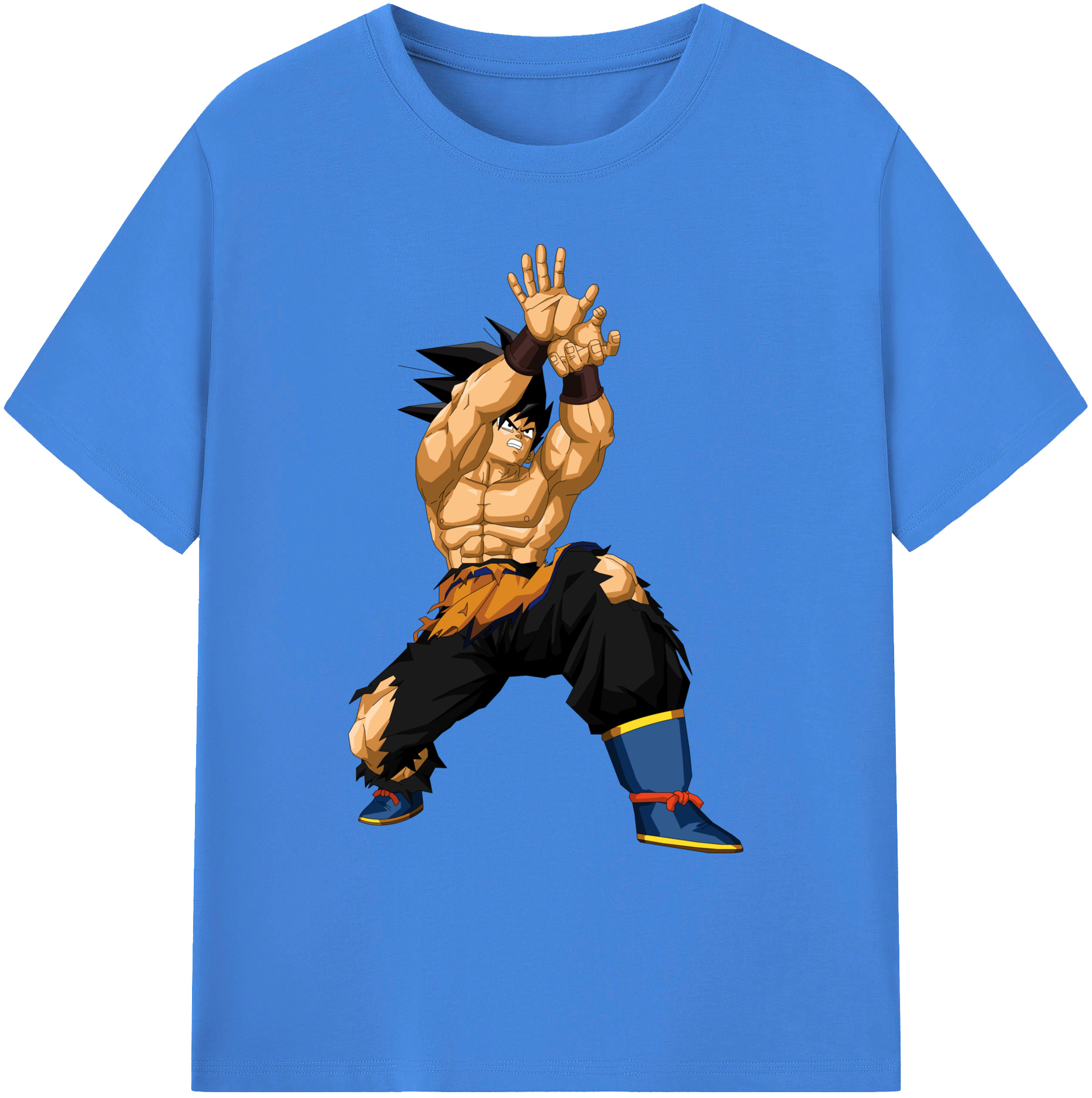 （画像用） ドラゴンボール 孫悟空（そん ごくう）Son Goku カカロット DRAGON BALL Kakarotto 綿100％ メンズ半袖Tシャツ｜肌触りやわらか＆通気性