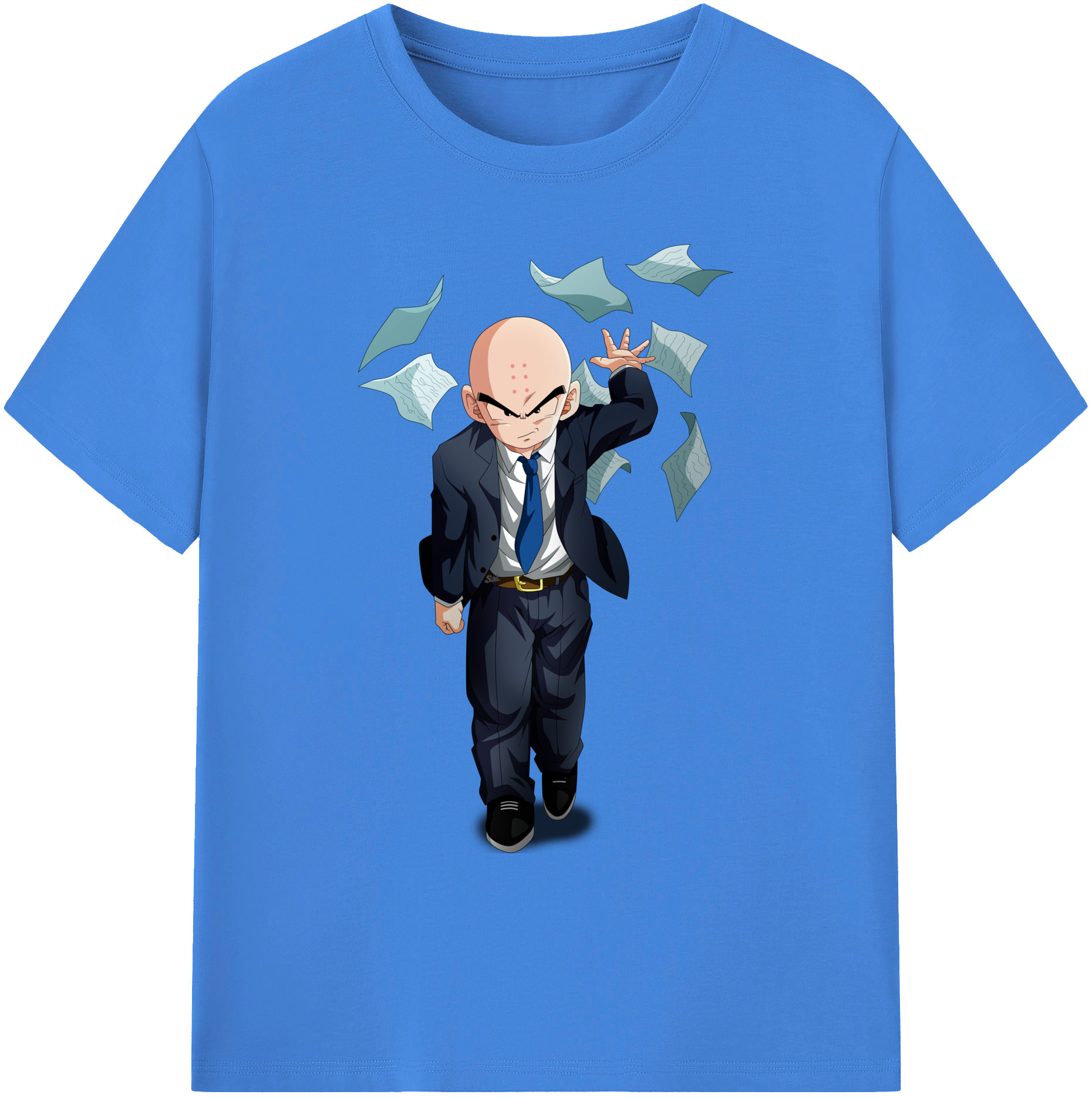 （画像用） ドラゴンボール クリリン DRAGON BALL krillin 綿100％ メンズ半袖Tシャツ｜肌触りやわらか＆通気性