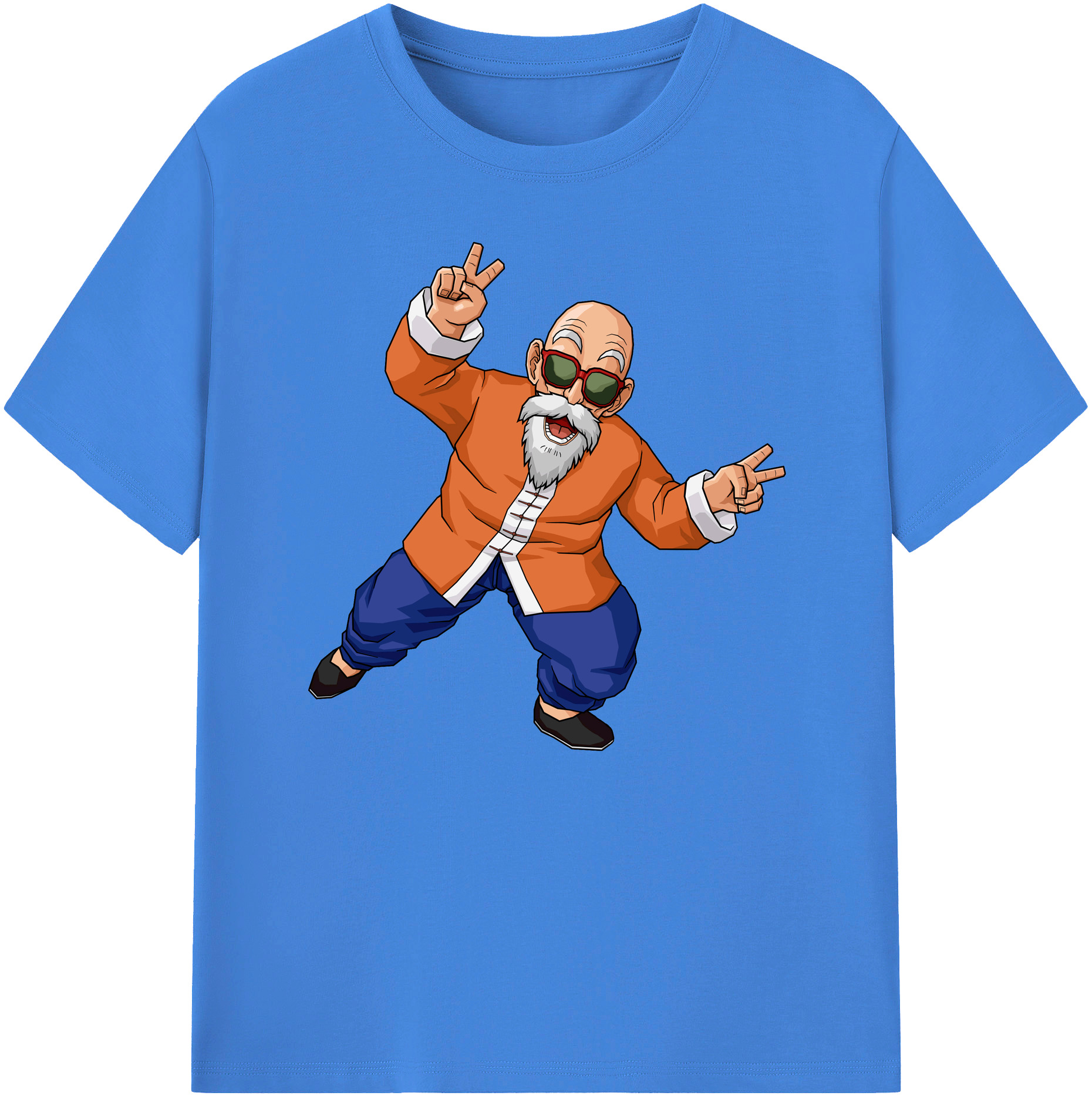 （画像用） ドラゴンボール 亀仙人（かめせんにん） DRAGON BALL Master Roshi Kame Sennin 綿100％ メンズ半袖Tシャツ｜肌触りやわらか＆通気性
