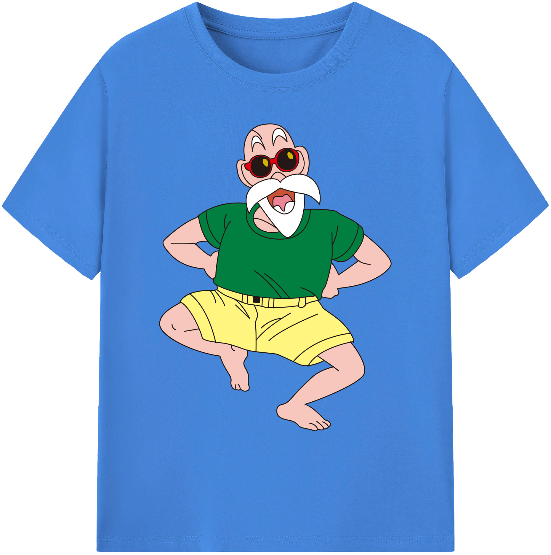 （画像用） ドラゴンボール 亀仙人（かめせんにん） DRAGON BALL Master Roshi Kame Sennin 綿100％ メンズ半袖Tシャツ｜肌触りやわらか＆通気性