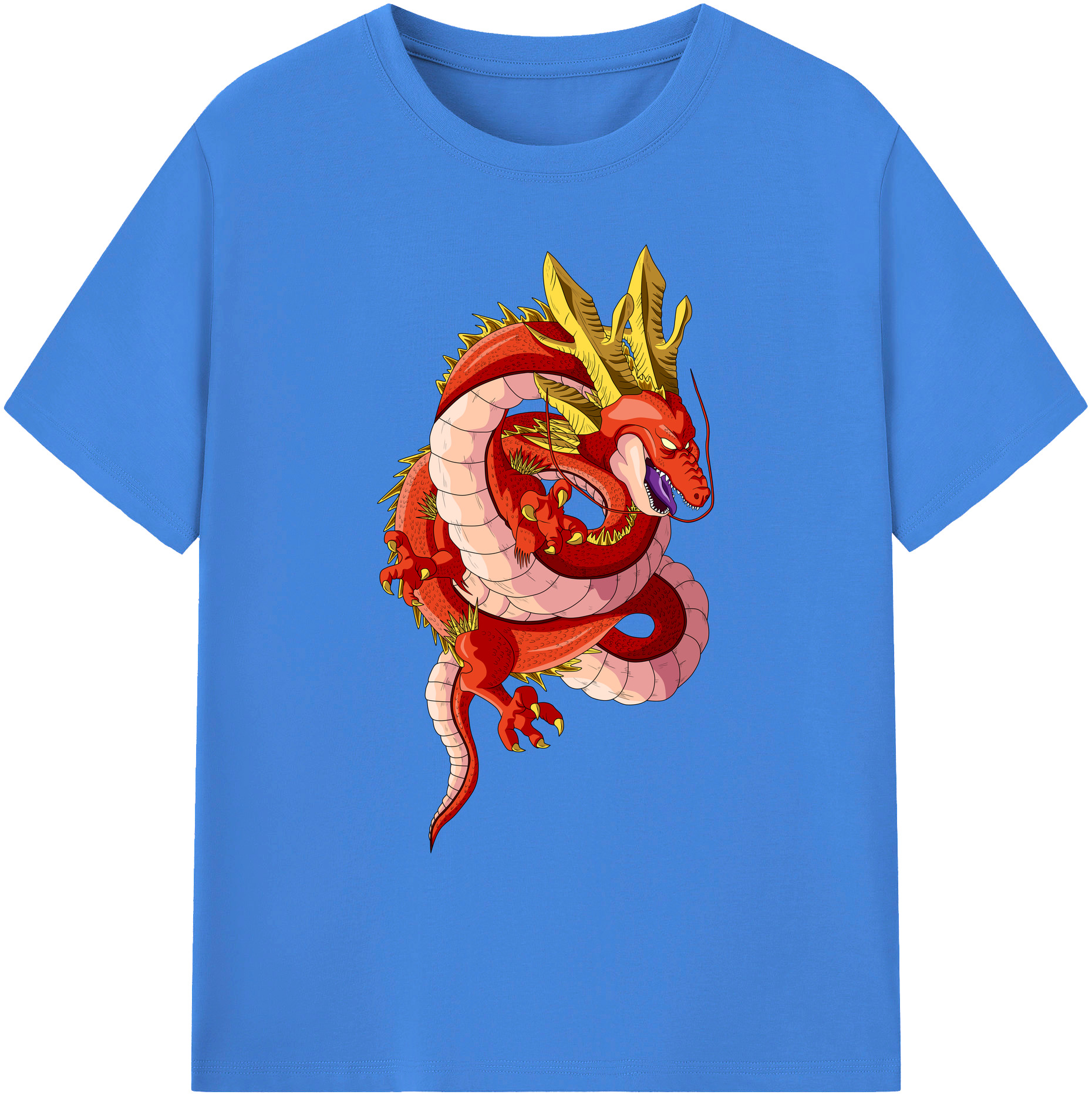 （画像用） ドラゴンボール 神龍 シェンロン DRAGON BALL Shenron 綿100％ メンズ半袖Tシャツ｜肌触りやわらか＆通気性