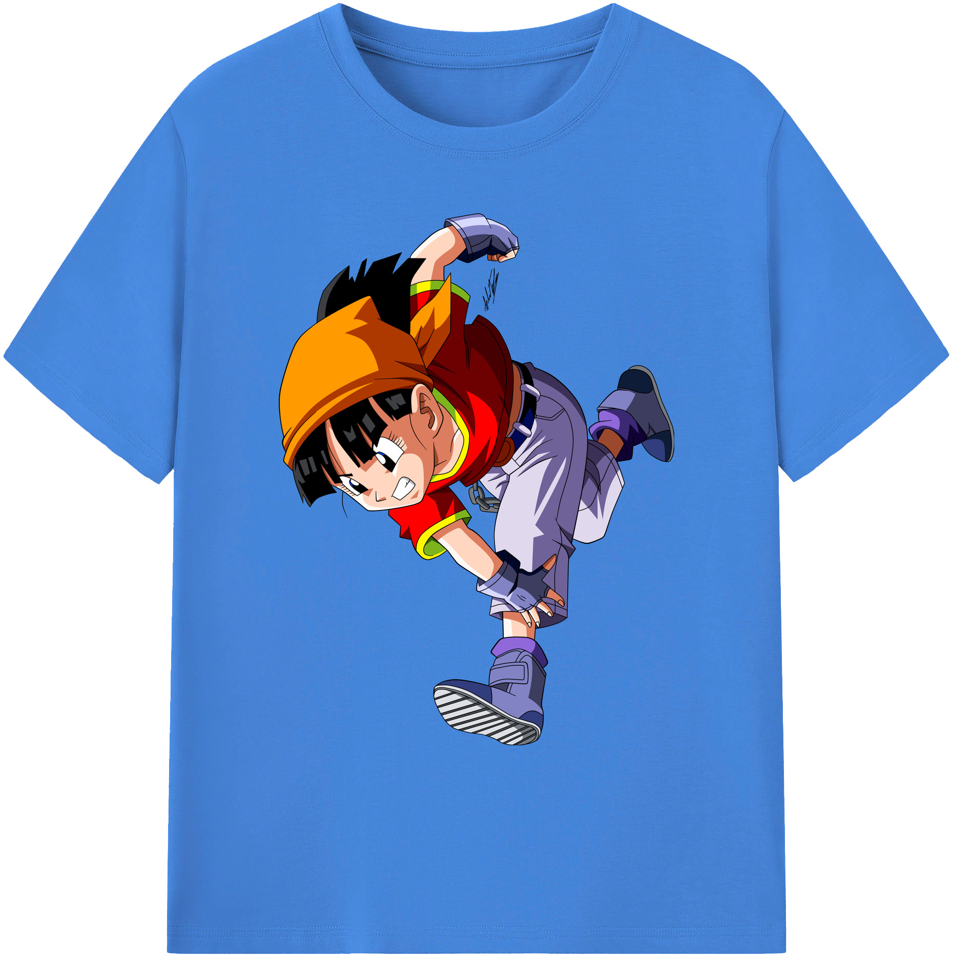 （画像用） ドラゴンボール パン DRAGON BALL Pan 綿100％ メンズ半袖Tシャツ｜肌触りやわらか＆通気性