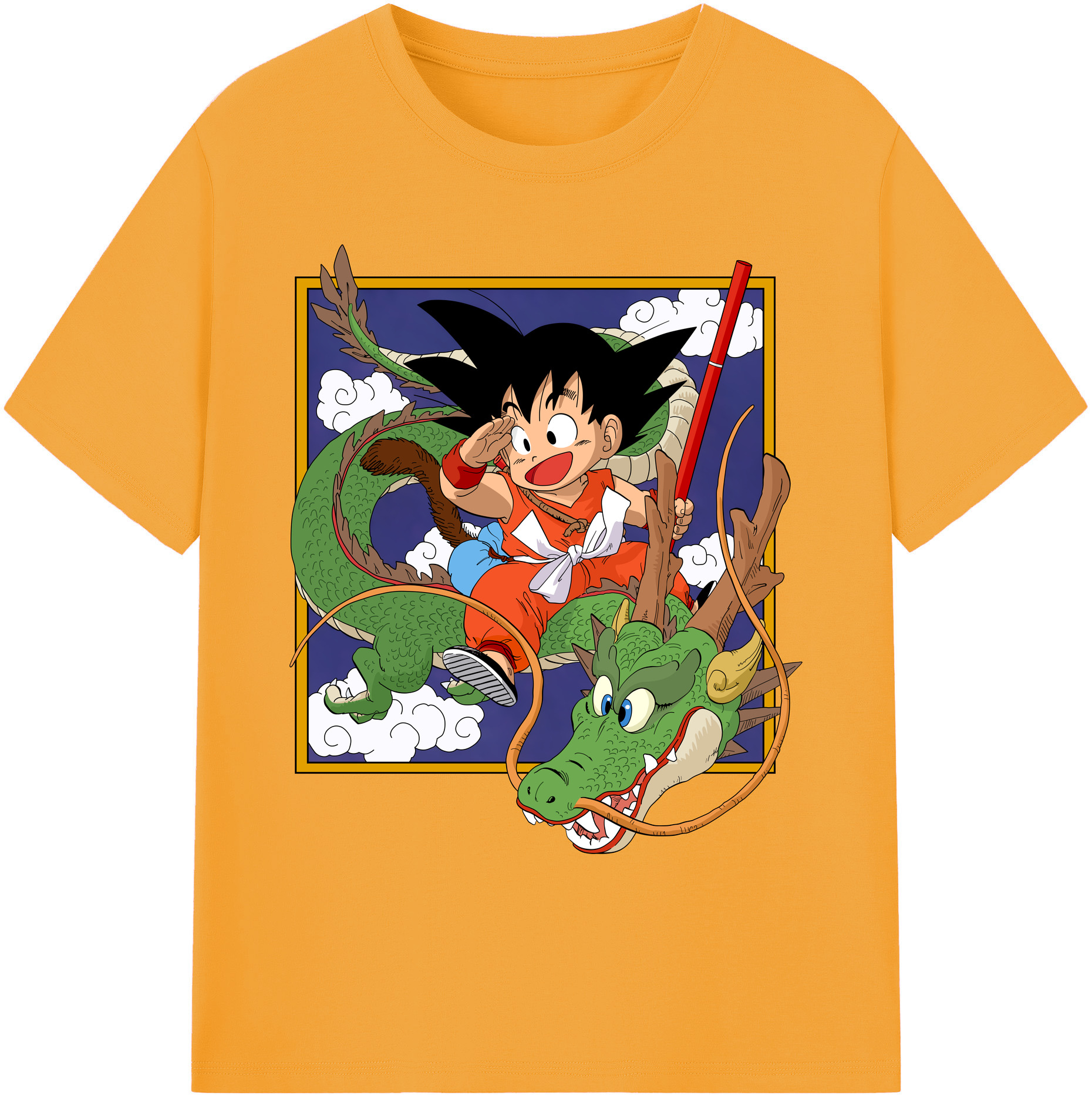 （画像用） ドラゴンボール 孫悟空（そん ごくう）Son Goku カカロット DRAGON BALL Kakarotto 綿100％ メンズ半袖Tシャツ｜肌触りやわらか＆通気性