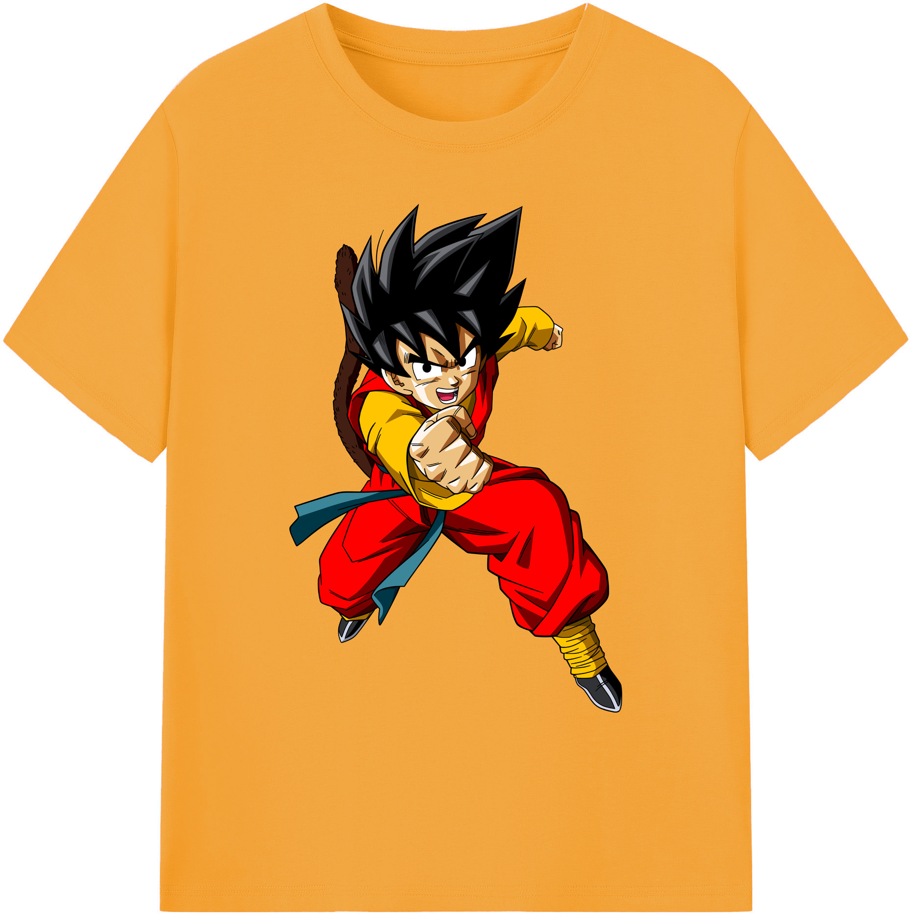 （画像用） ドラゴンボール 孫悟空（そん ごくう）Son Goku カカロット DRAGON BALL Kakarotto 綿100％ メンズ半袖Tシャツ｜肌触りやわらか＆通気性