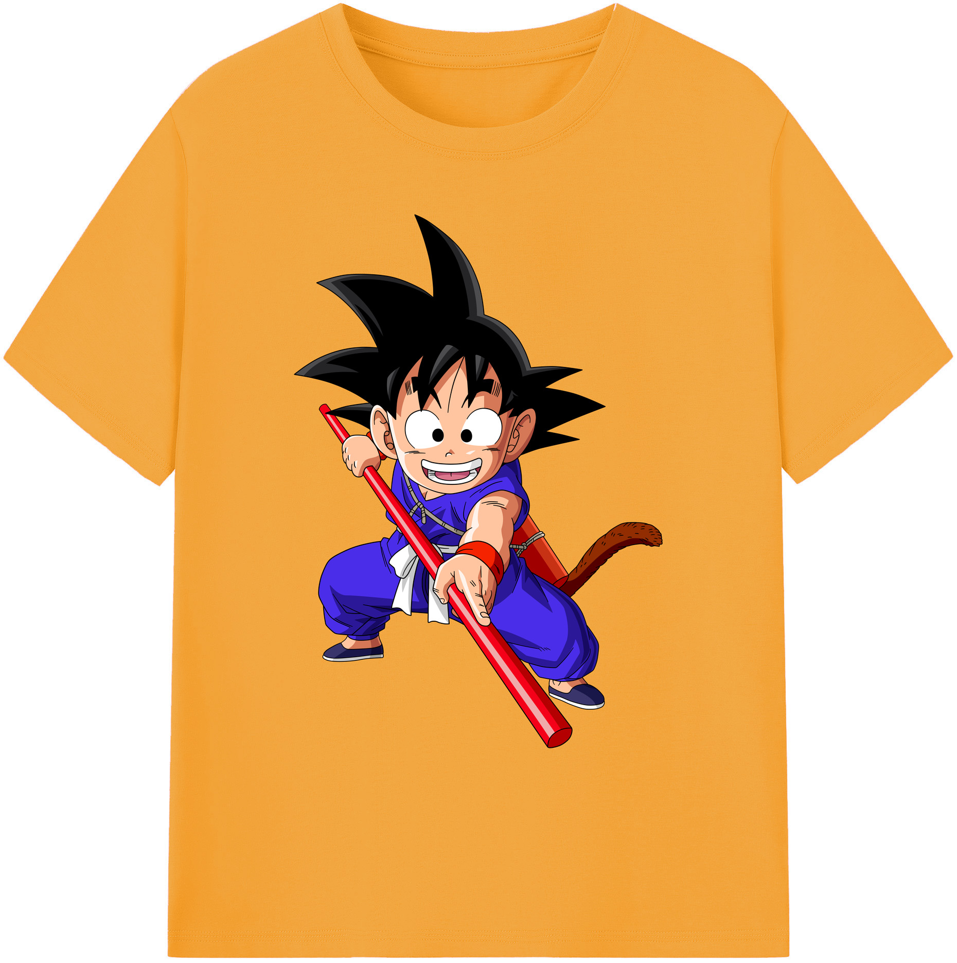 （画像用） ドラゴンボール 孫悟空（そん ごくう）Son Goku カカロット DRAGON BALL Kakarotto 綿100％ メンズ半袖Tシャツ｜肌触りやわらか＆通気性