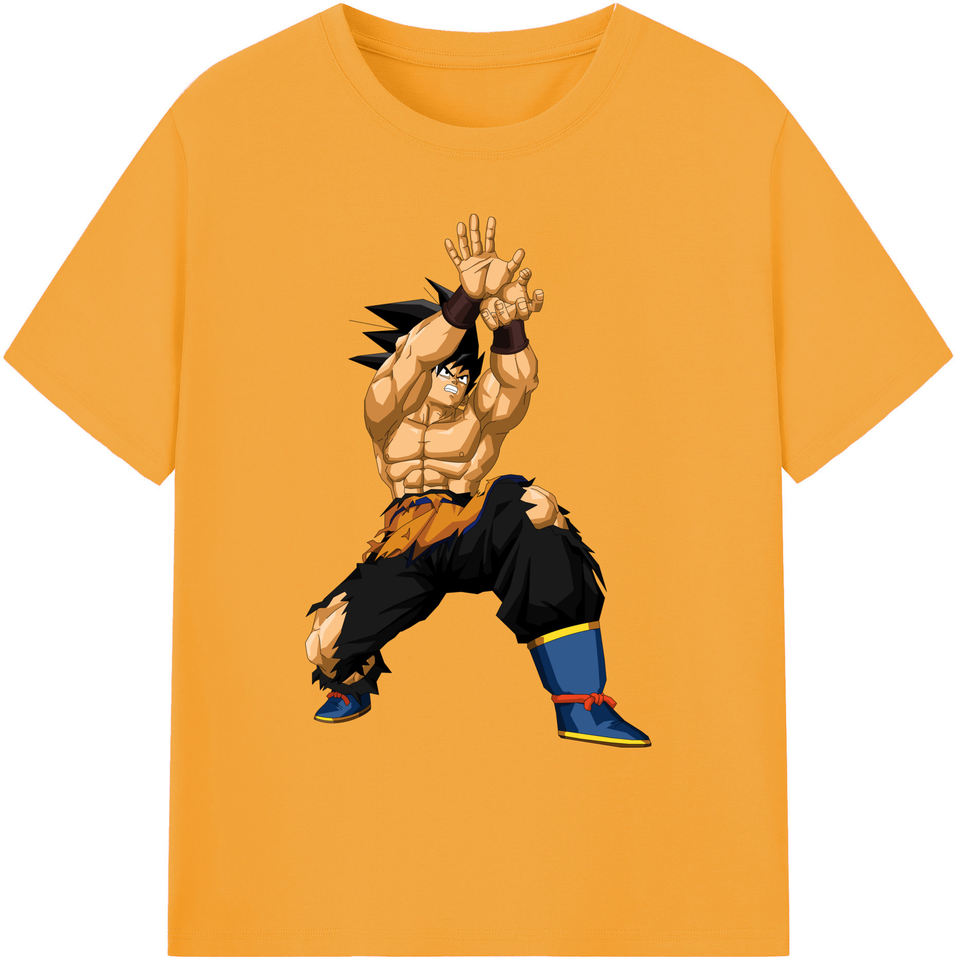 （画像用） ドラゴンボール 孫悟空（そん ごくう）Son Goku カカロット DRAGON BALL Kakarotto 綿100％ メンズ半袖Tシャツ｜肌触りやわらか＆通気性