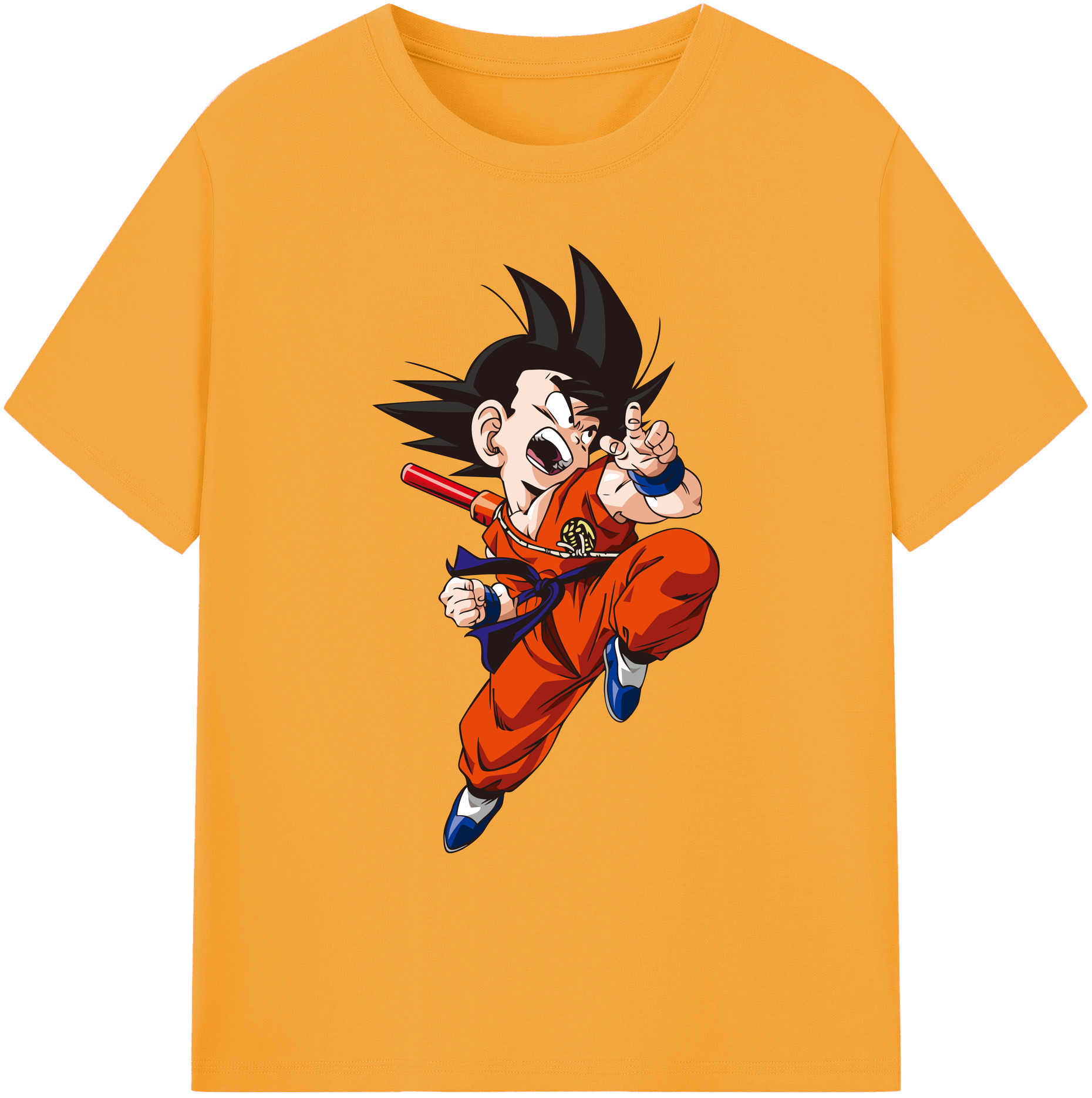 （画像用） ドラゴンボール 孫悟空（そん ごくう）Son Goku カカロット DRAGON BALL Kakarotto 綿100％ メンズ半袖Tシャツ｜肌触りやわらか＆通気性