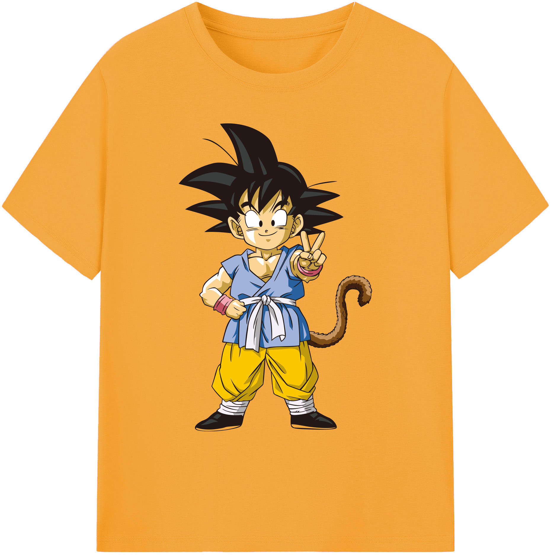 （画像用） ドラゴンボール 孫悟空（そん ごくう）Son Goku カカロット DRAGON BALL Kakarotto 綿100％ メンズ半袖Tシャツ｜肌触りやわらか＆通気性