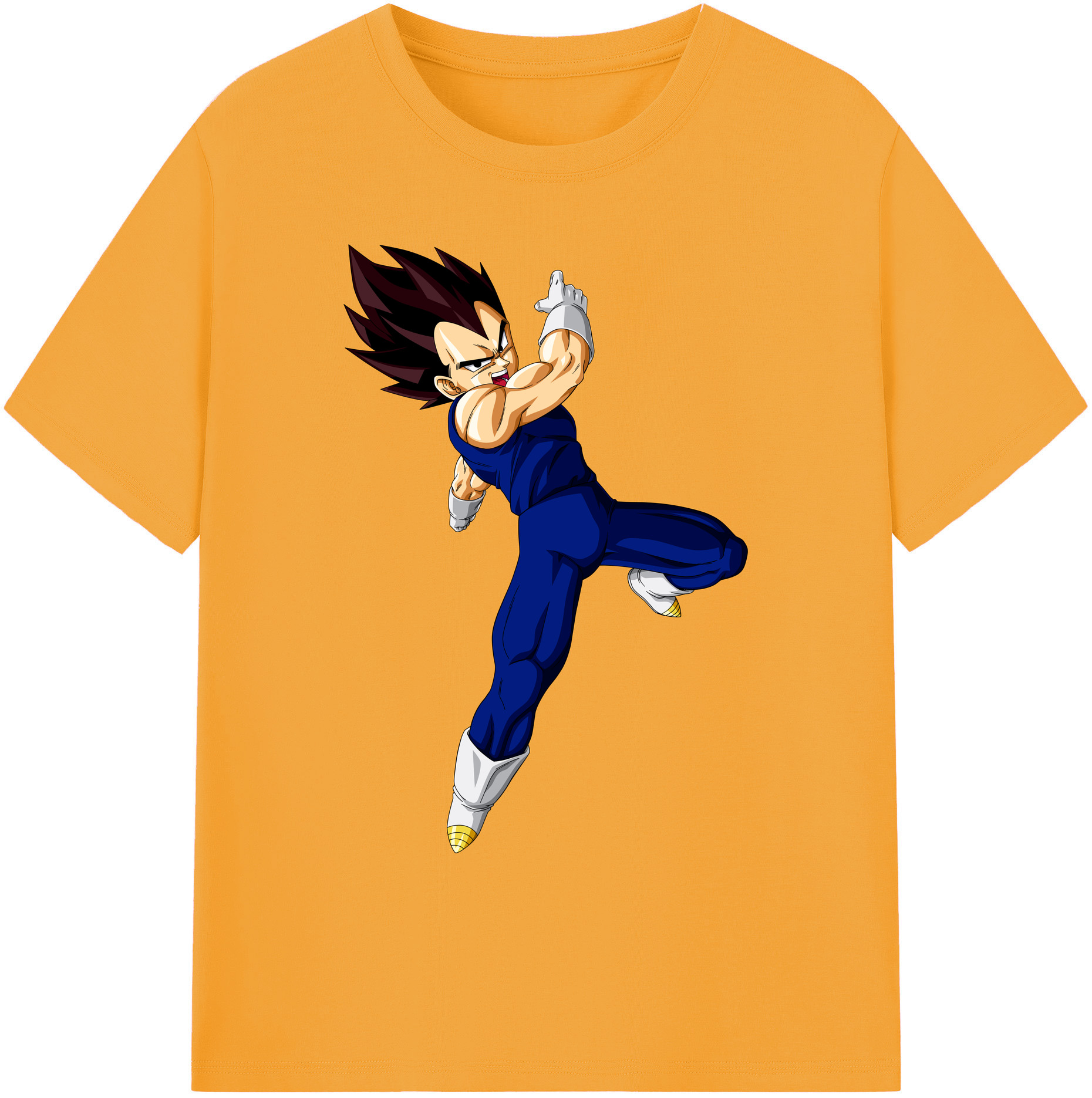 （画像用） ドラゴンボール ベジータ四世（Bejīta Yonsei）DRAGON BALL Vegeta IV 綿100％ メンズ半袖Tシャツ｜肌触りやわらか＆通気性