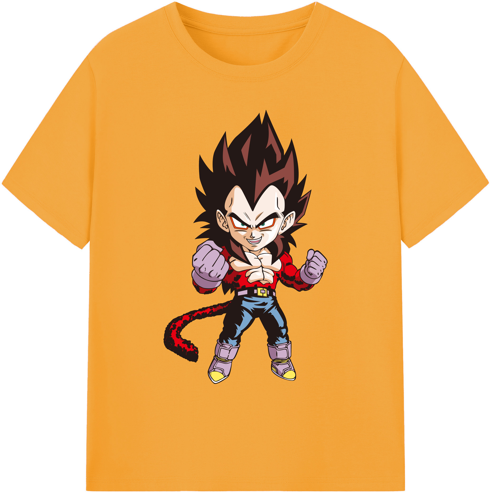 （画像用） ドラゴンボール ベジータ四世（Bejīta Yonsei）DRAGON BALL Vegeta IV 綿100％ メンズ半袖Tシャツ｜肌触りやわらか＆通気性
