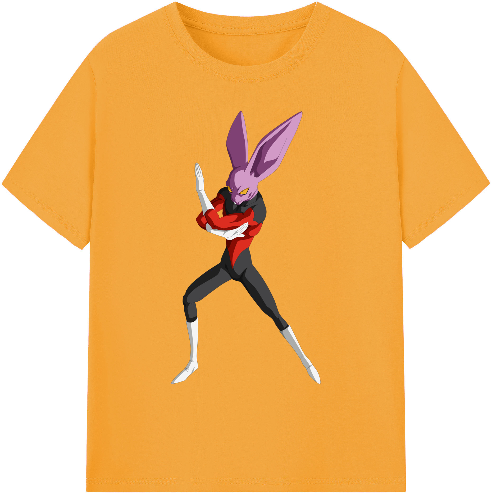 （画像用） ドラゴンボール ビルス 破壊神ビルス DRAGON BALL Beerus Birusu 綿100％ メンズ半袖Tシャツ｜肌触りやわらか＆通気性