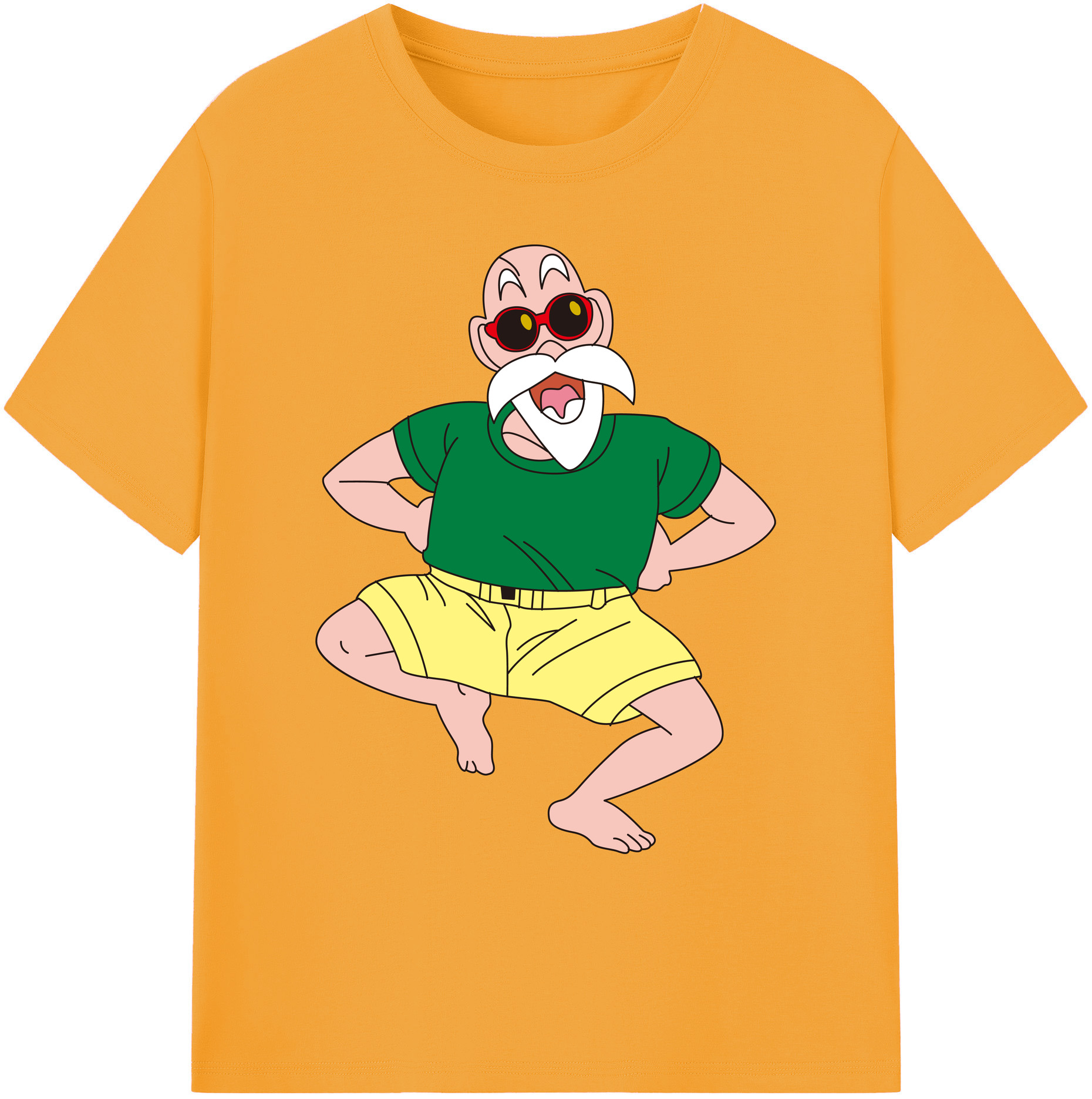 （画像用） ドラゴンボール 亀仙人（かめせんにん） DRAGON BALL Master Roshi Kame Sennin 綿100％ メンズ半袖Tシャツ｜肌触りやわらか＆通気性