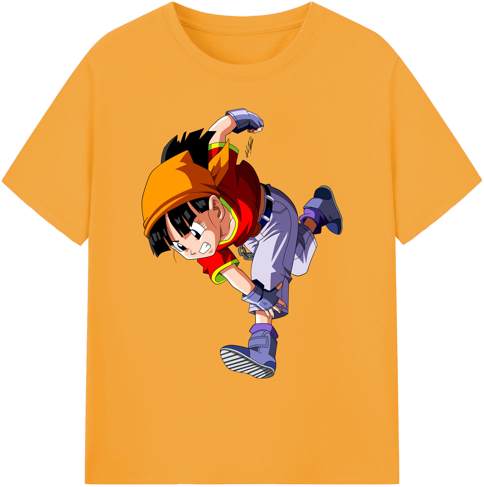 （画像用） ドラゴンボール パン DRAGON BALL Pan 綿100％ メンズ半袖Tシャツ｜肌触りやわらか＆通気性
