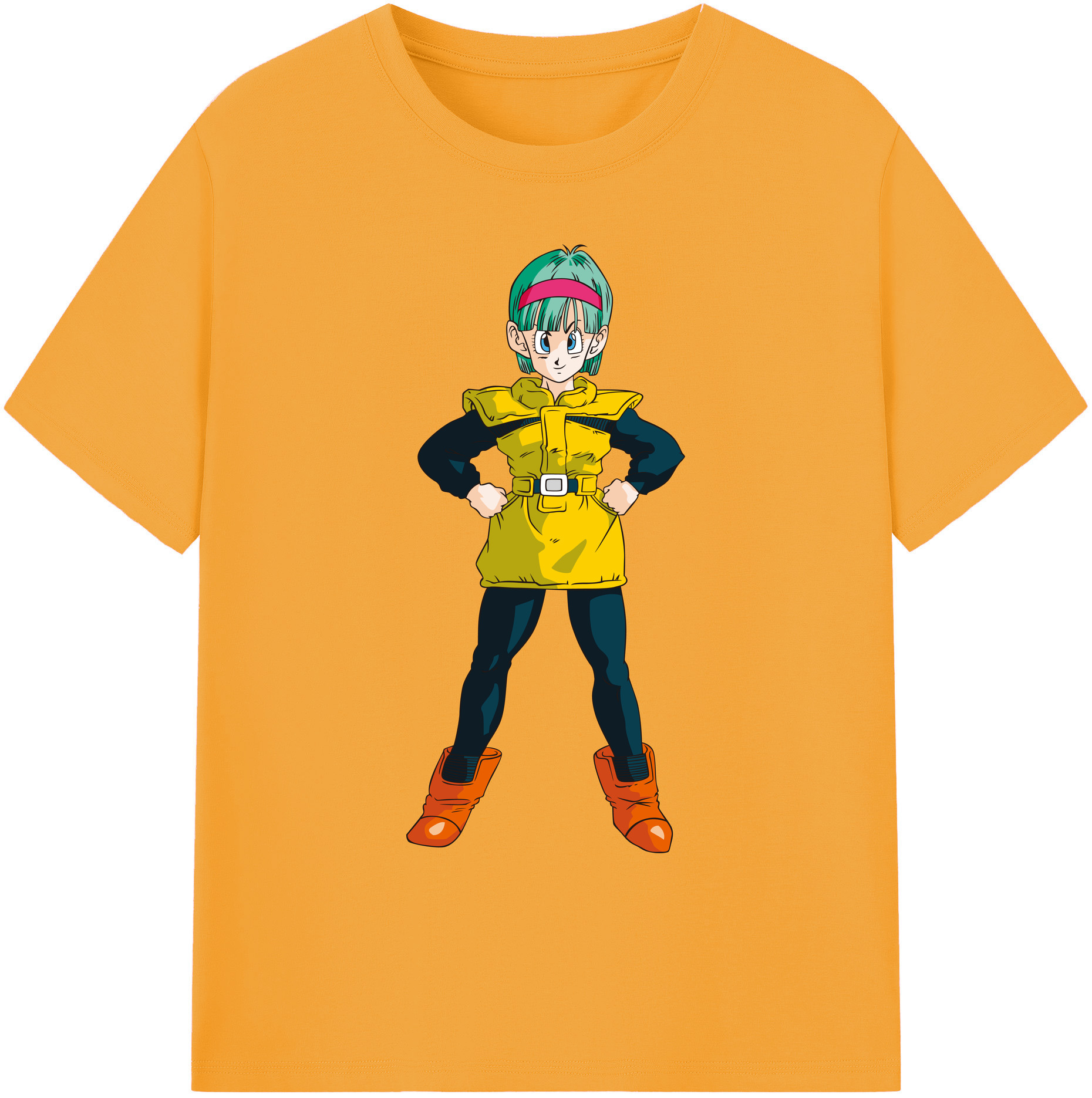 （画像用） ドラゴンボール ブルマ DRAGON BALL Bulma 綿100％ メンズ半袖Tシャツ｜肌触りやわらか＆通気性