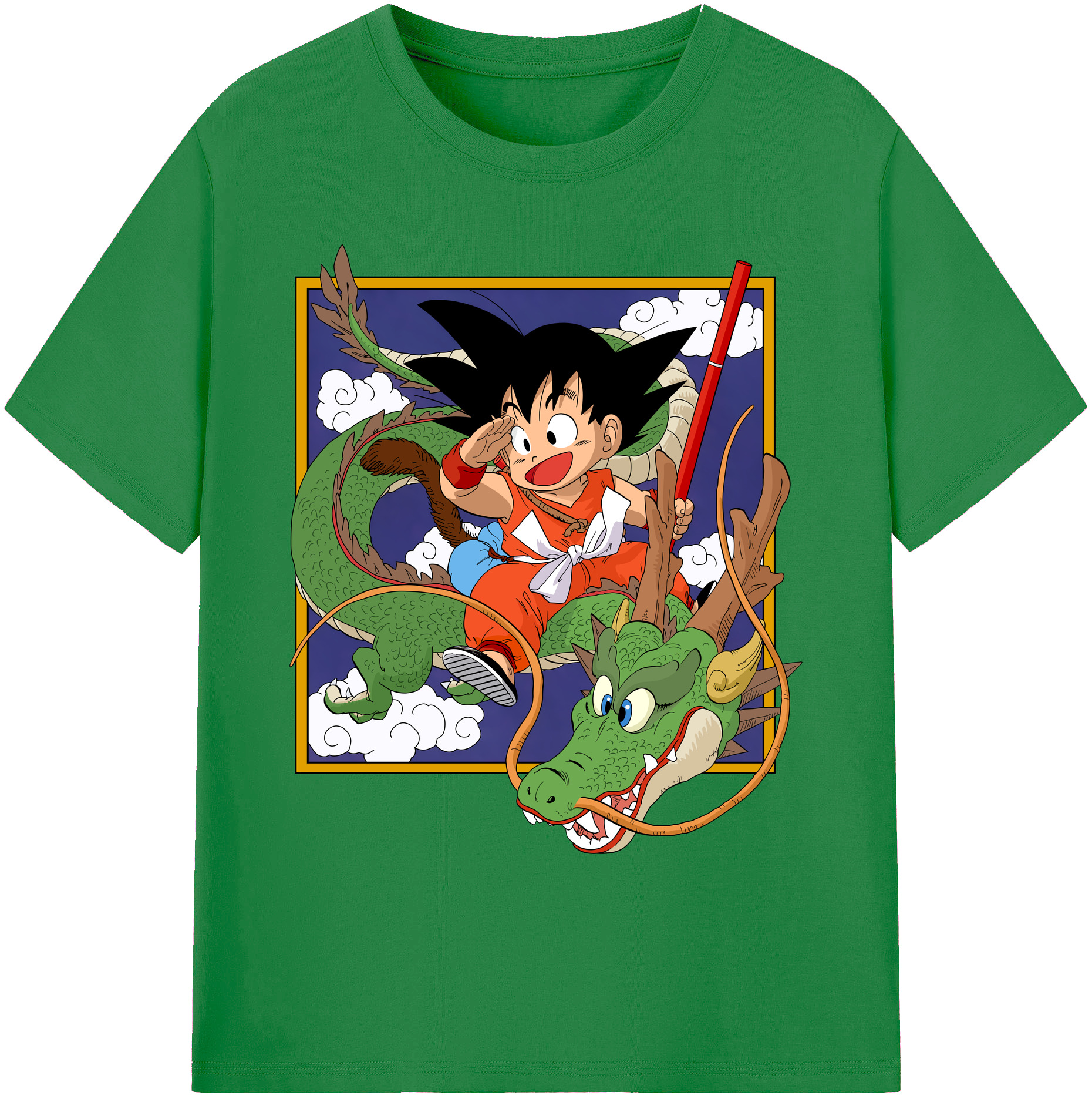 （画像用） ドラゴンボール 孫悟空（そん ごくう）Son Goku カカロット DRAGON BALL Kakarotto 綿100％ メンズ半袖Tシャツ｜肌触りやわらか＆通気性