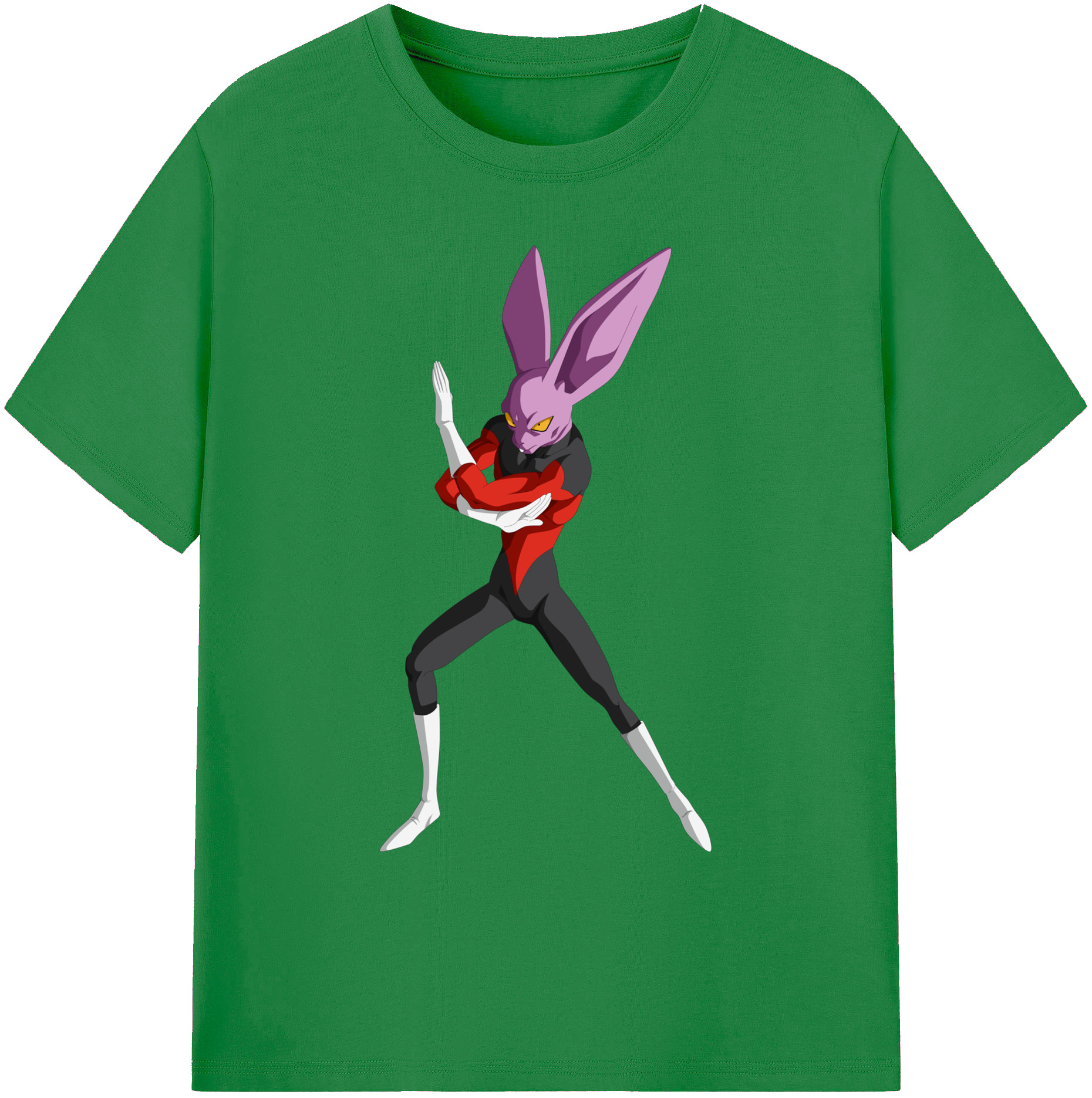 （画像用） ドラゴンボール ビルス 破壊神ビルス DRAGON BALL Beerus Birusu 綿100％ メンズ半袖Tシャツ｜肌触りやわらか＆通気性