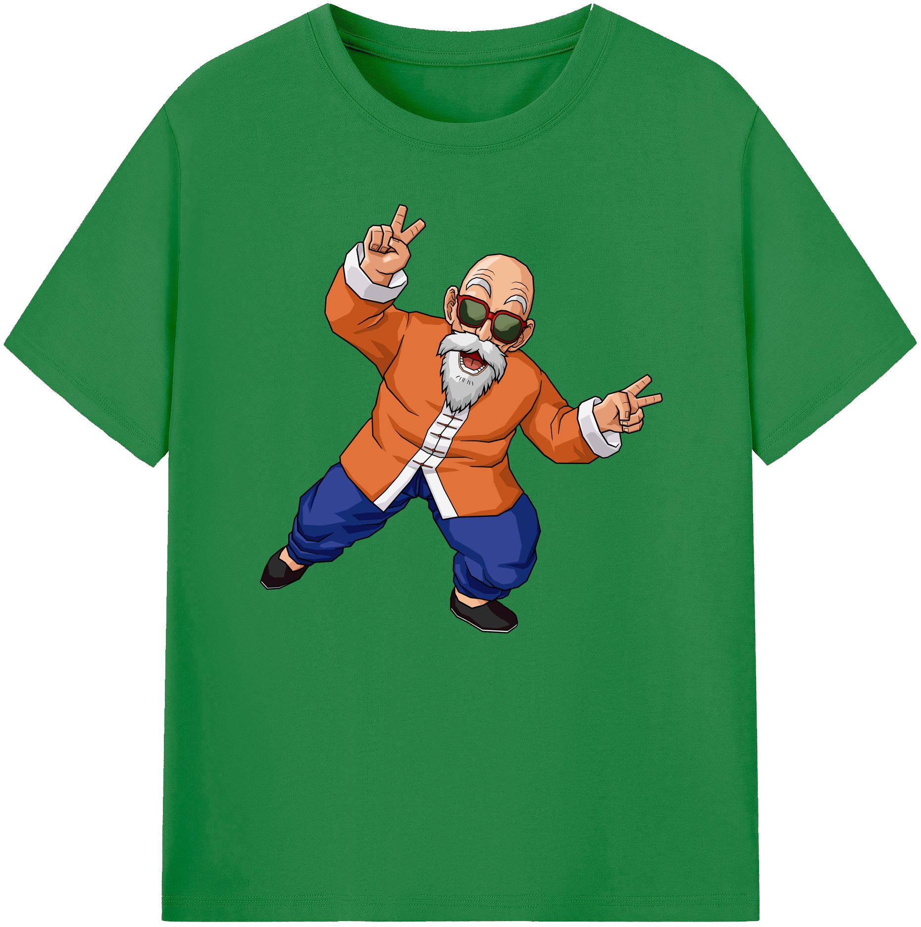 （画像用） ドラゴンボール 亀仙人（かめせんにん） DRAGON BALL Master Roshi Kame Sennin 綿100％ メンズ半袖Tシャツ｜肌触りやわらか＆通気性