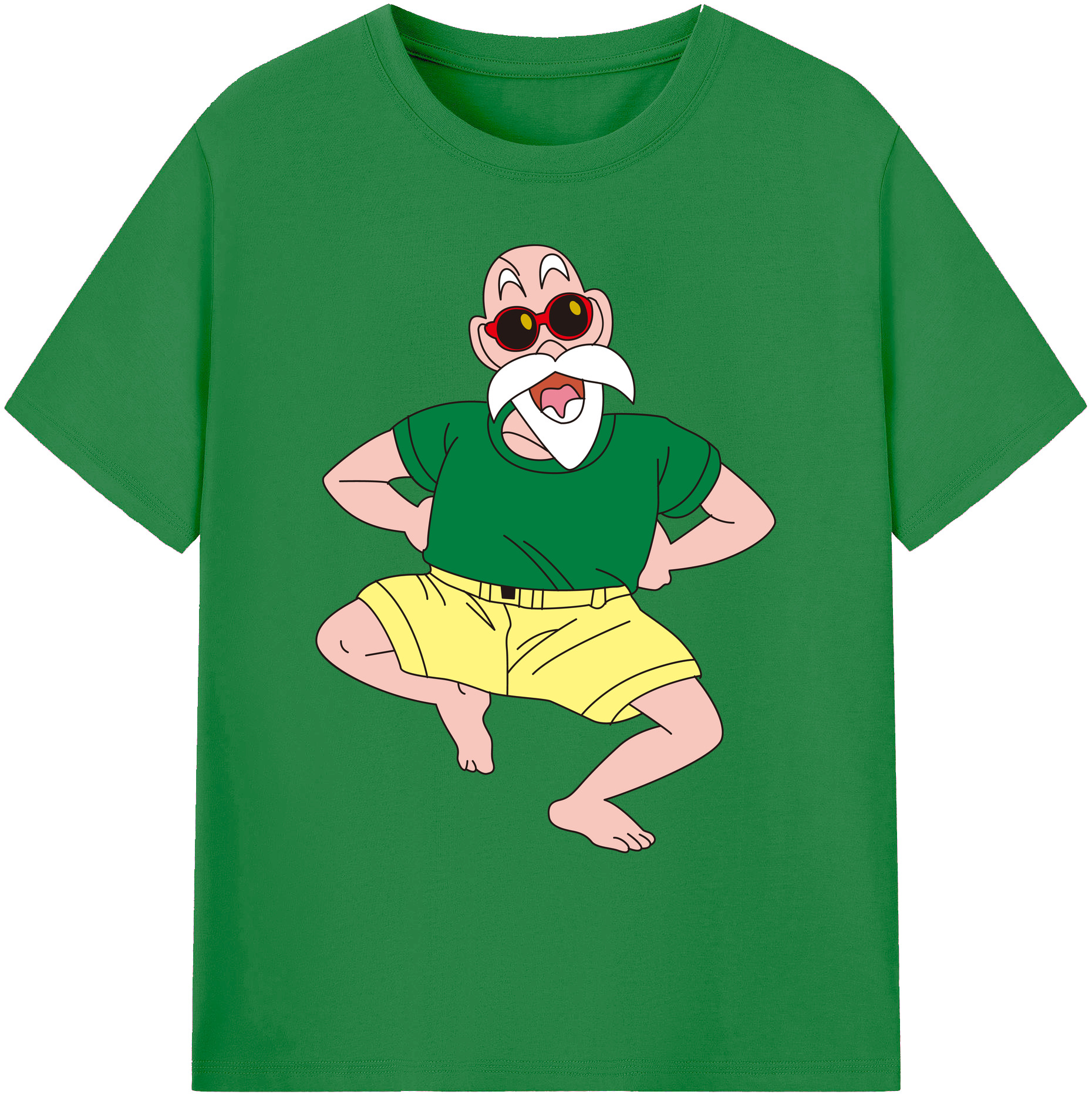 （画像用） ドラゴンボール 亀仙人（かめせんにん） DRAGON BALL Master Roshi Kame Sennin 綿100％ メンズ半袖Tシャツ｜肌触りやわらか＆通気性