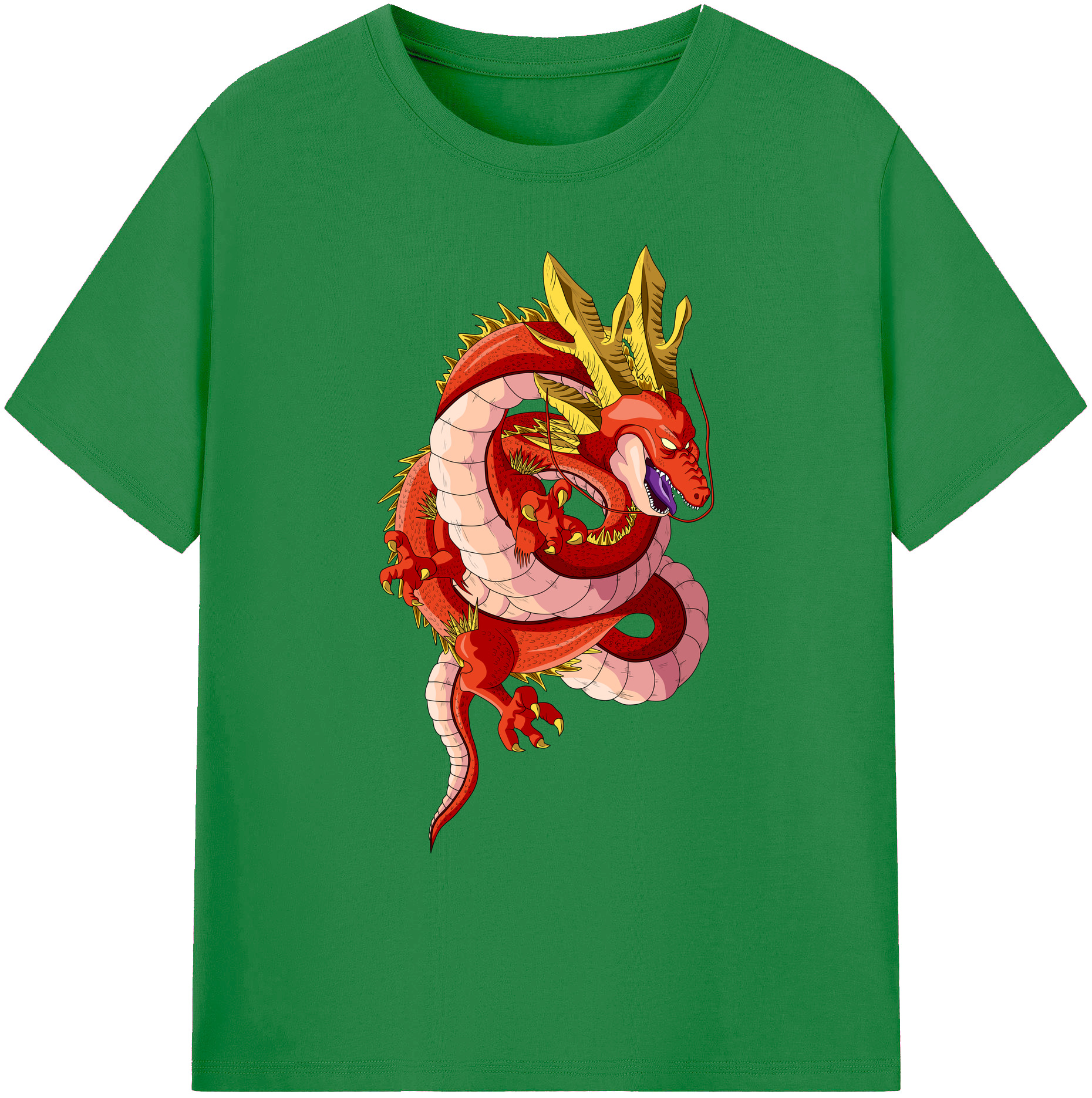 （画像用） ドラゴンボール 神龍 シェンロン DRAGON BALL Shenron 綿100％ メンズ半袖Tシャツ｜肌触りやわらか＆通気性
