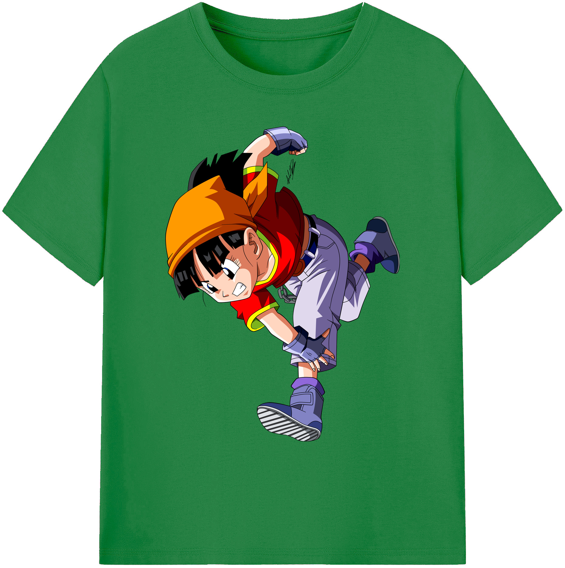 （画像用） ドラゴンボール パン DRAGON BALL Pan 綿100％ メンズ半袖Tシャツ｜肌触りやわらか＆通気性